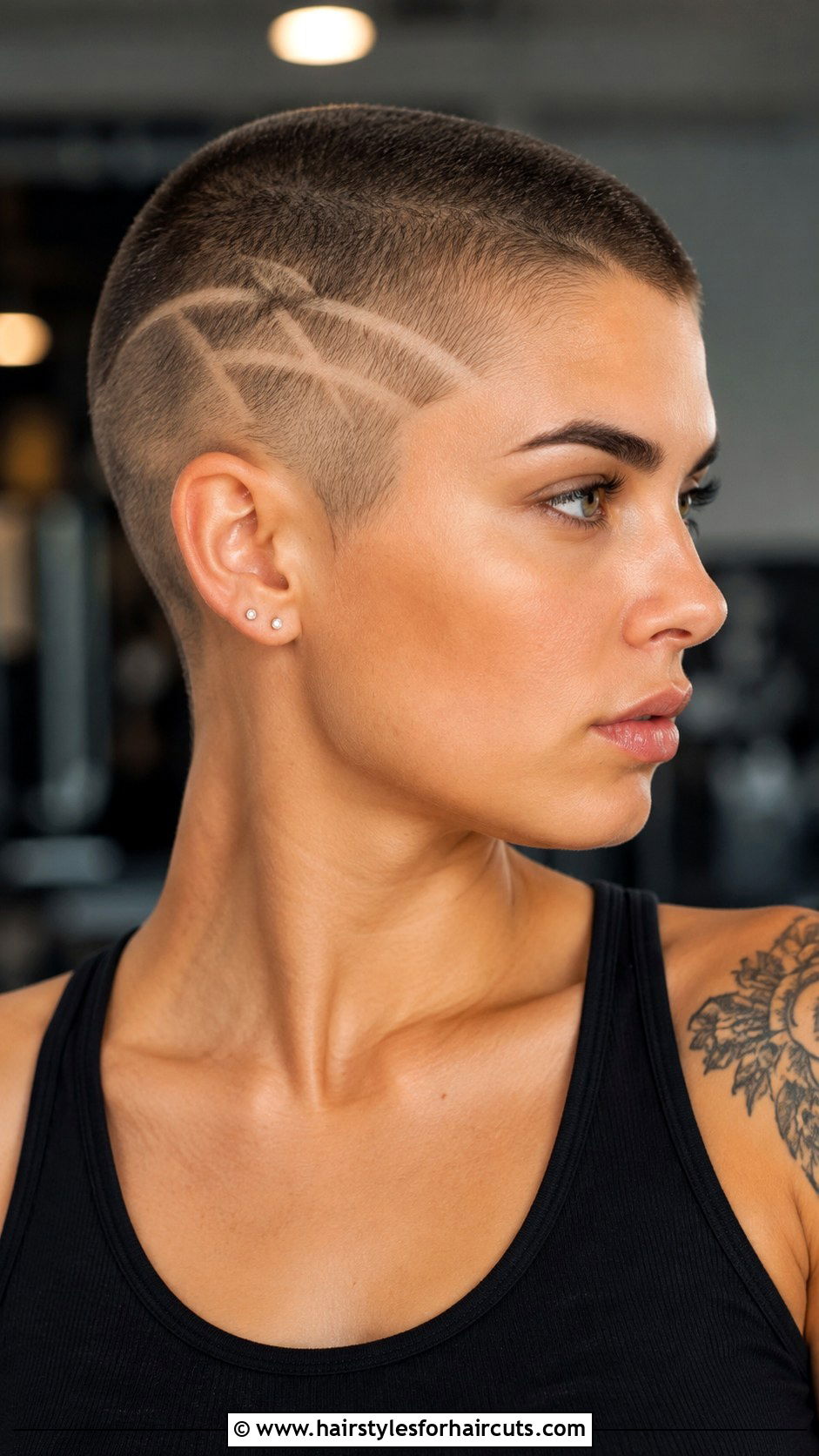 Buzz Cut With Design - 25 good haircuts for thin hair women - 25 good haircuts for thin hair women