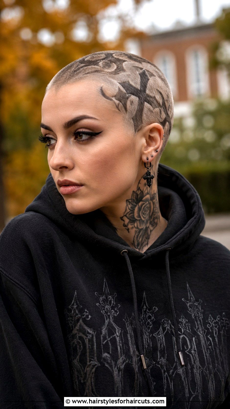 Buzz Cut With Design - 25 goth haircuts - 25 goth haircuts
