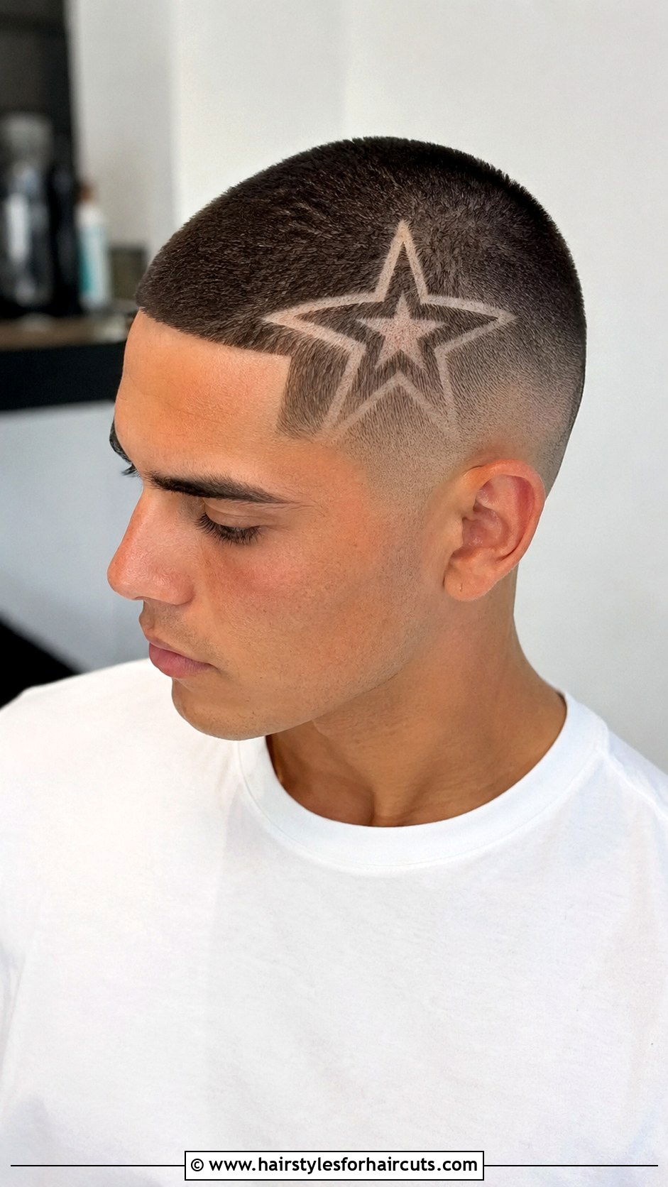 Buzz Cut With Design - 25 goofy ahh haircuts - 25 goofy ahh haircuts