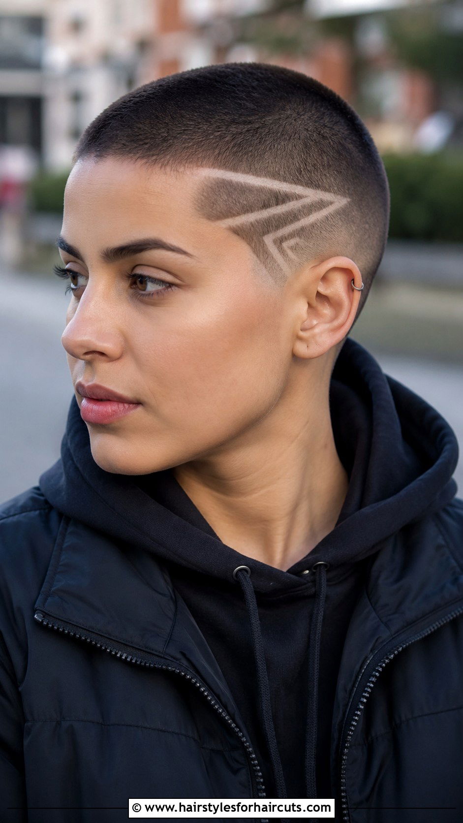 Buzz Cut With Design - 25 haircuts for black hair - 25 haircuts for black hair