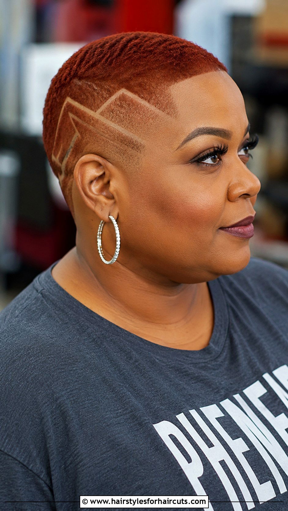 Buzz Cut With Design - 25 short haircuts for plus size black woman - 25 short haircuts for plus size black woman