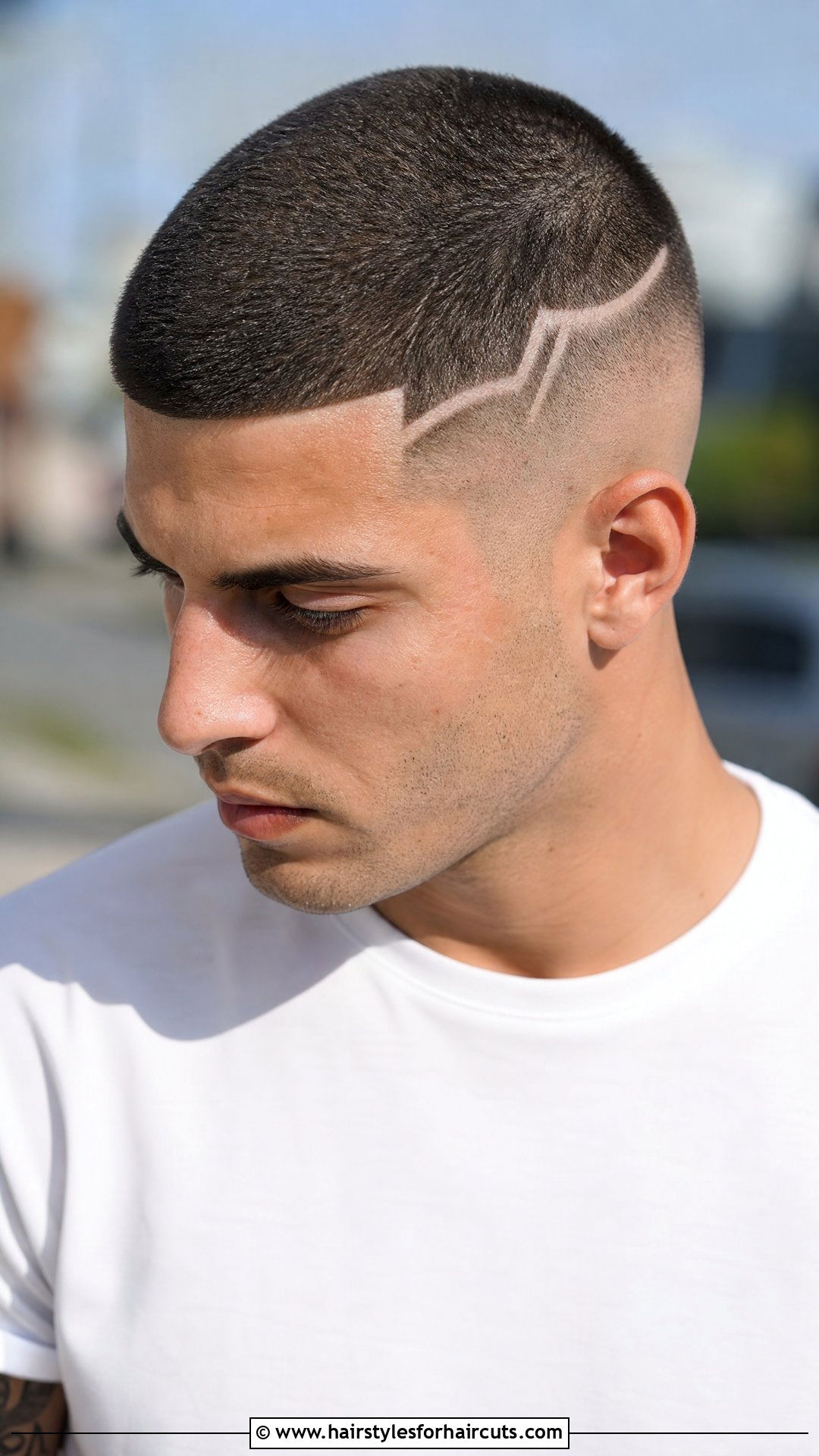 Buzz Cut With Lines - 25 weird haircuts - 25 weird haircuts