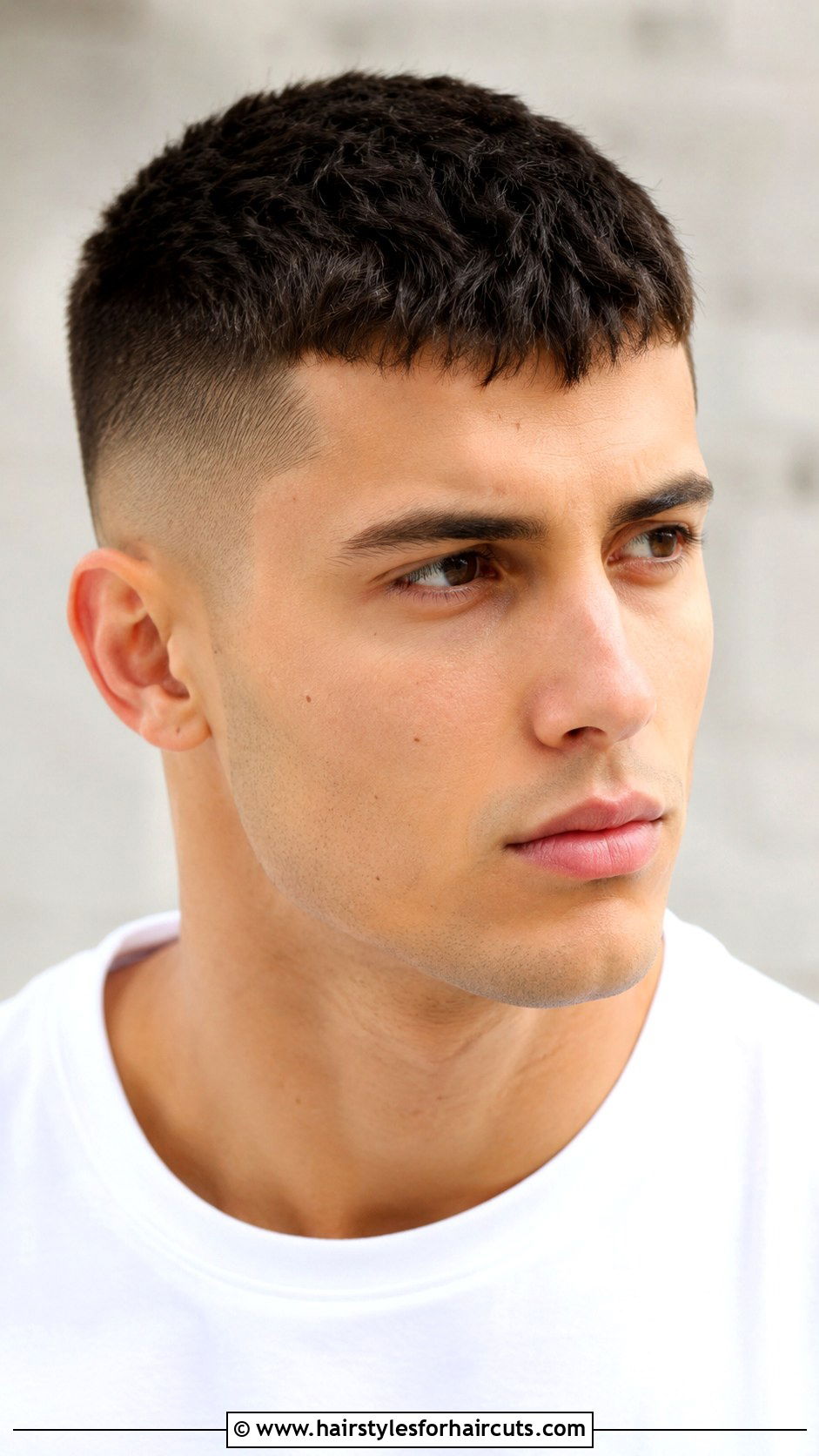 Buzz Cut With Textured Fringe - 25 hair clay hairstyles - 25 hair clay hairstyles