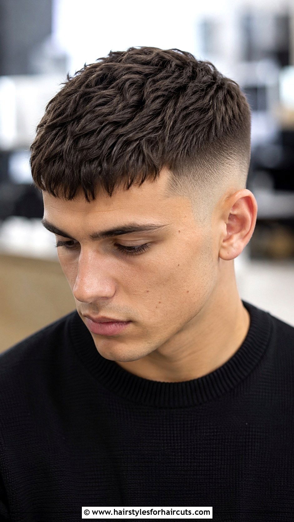 Caesar Cut with Fade - 25 caesar haircuts - 25 caesar haircuts
