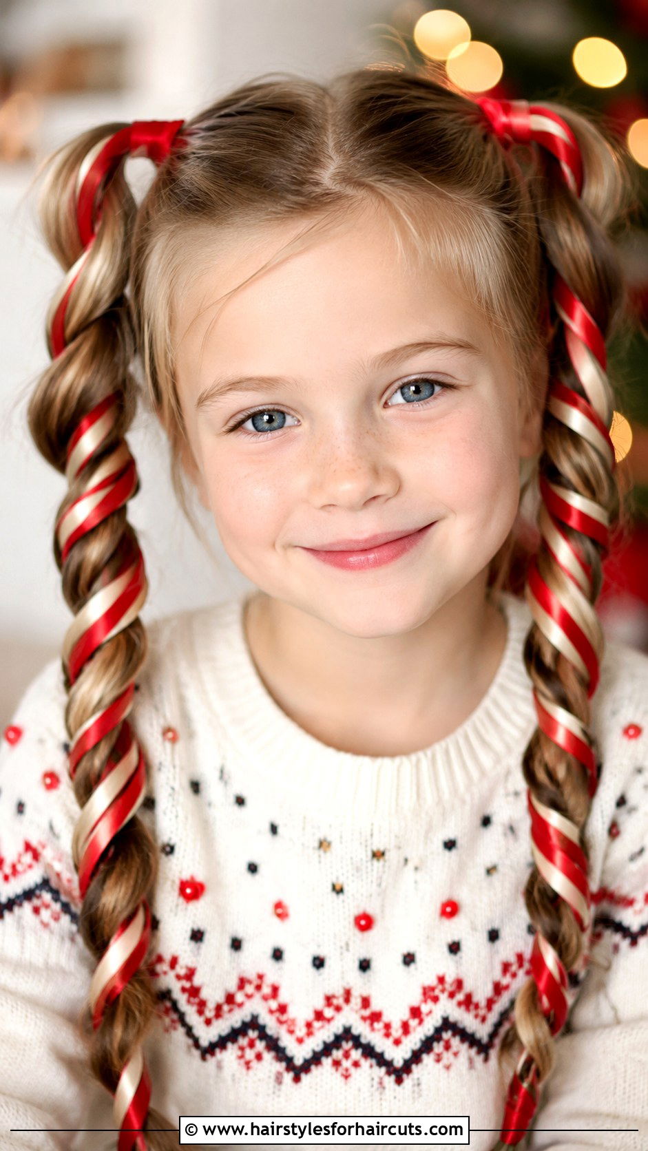 Candy Cane Twists - 25 funny hairstyles for girls - 25 funny hairstyles for girls