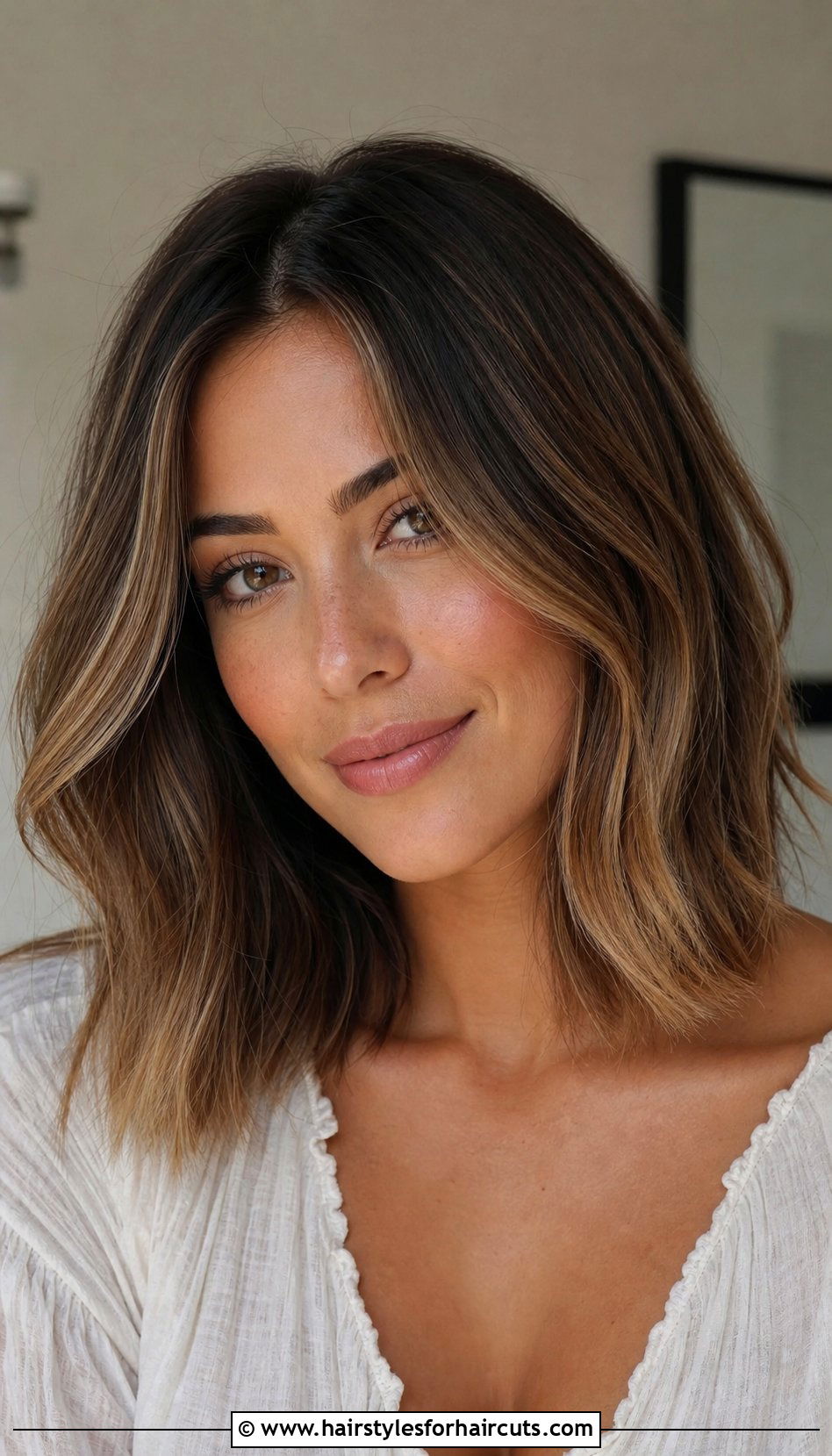 Caramel Balayage Lob - 25 caramel hairstyles - 25 caramel hairstyles