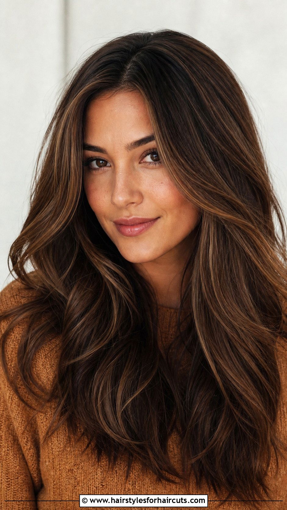 Caramel Brown Long Layers - 25 caramel hairstyles - 25 caramel hairstyles