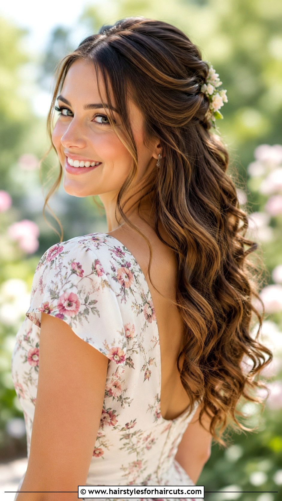 Cascading Curls Half Up - 25 long hair professional hairstyles - 25 long hair professional hairstyles