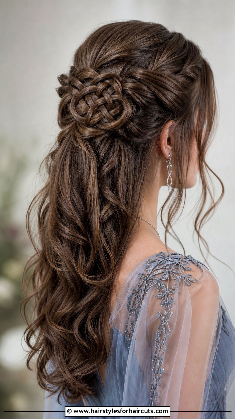 Celtic Knot Half Updo Prom Hair - 25 half updo prom hairstyles for medium hair - 25 half updo prom hairstyles for medium hair