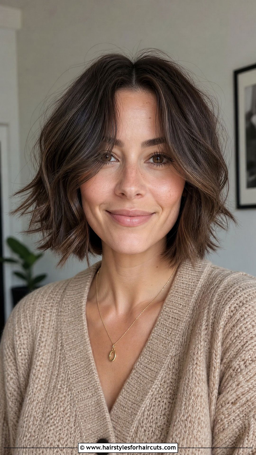Center Part Bixie Haircut - 25 bixie haircuts for curly hair - 25 bixie haircuts for curly hair