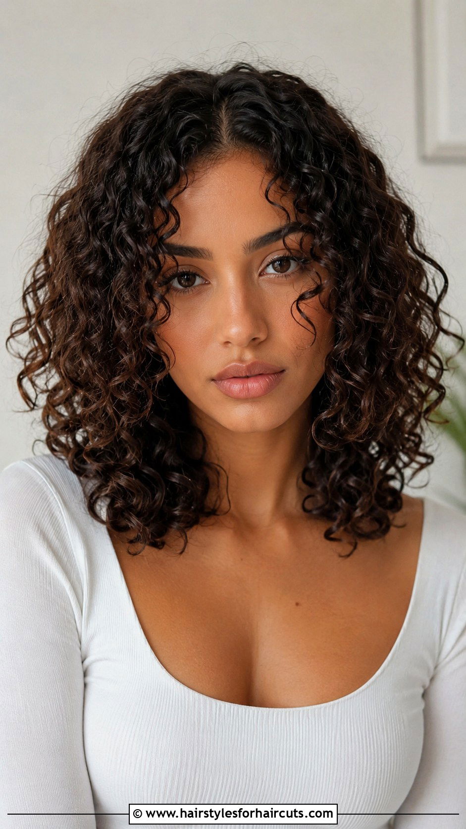 Center Part Curly Hair - 25 curly wave hairstyles - 25 curly wave hairstyles