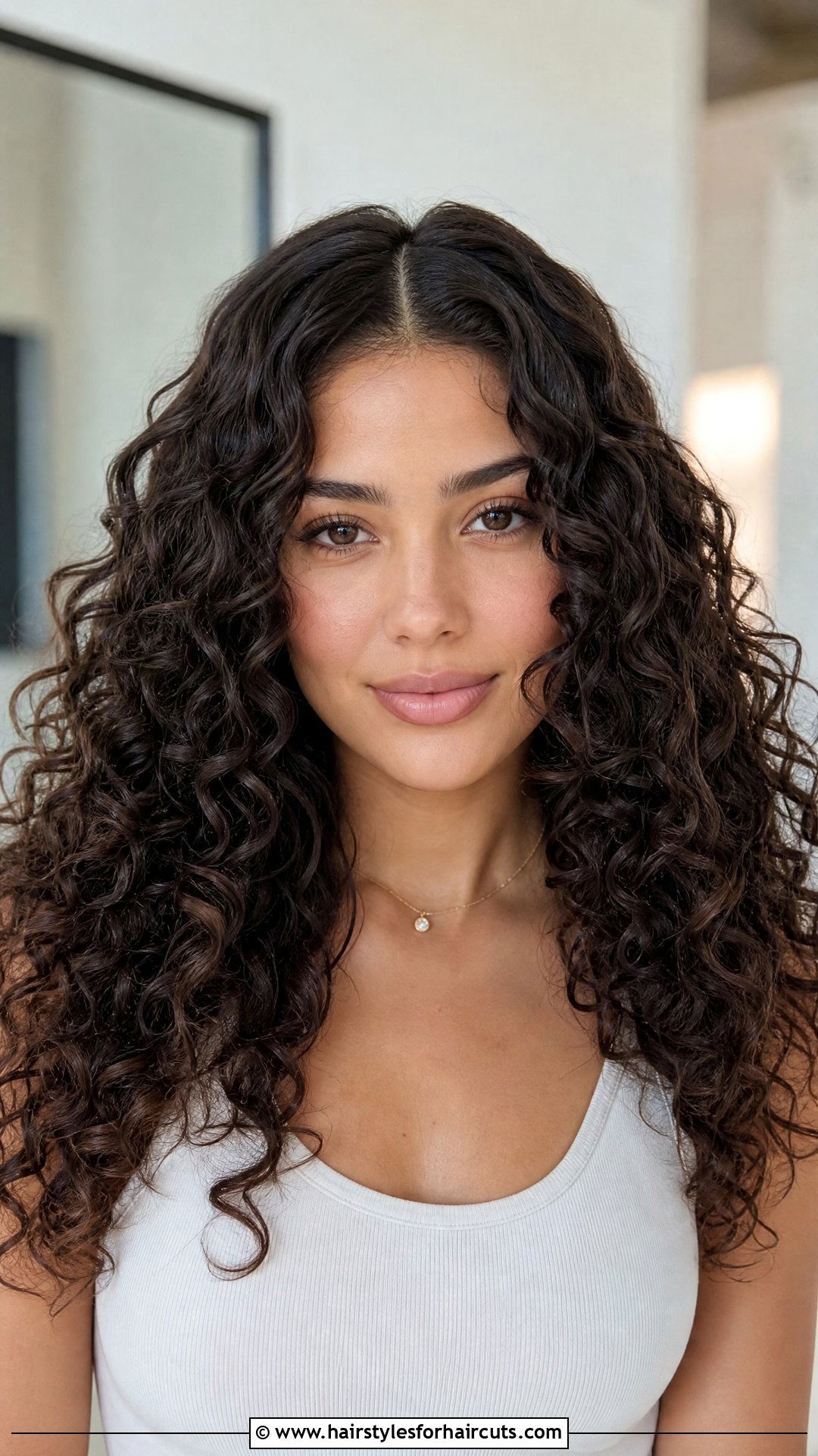 Center Part Curly Hairstyle - 25 woman curly hairstyles - 25 woman curly hairstyles
