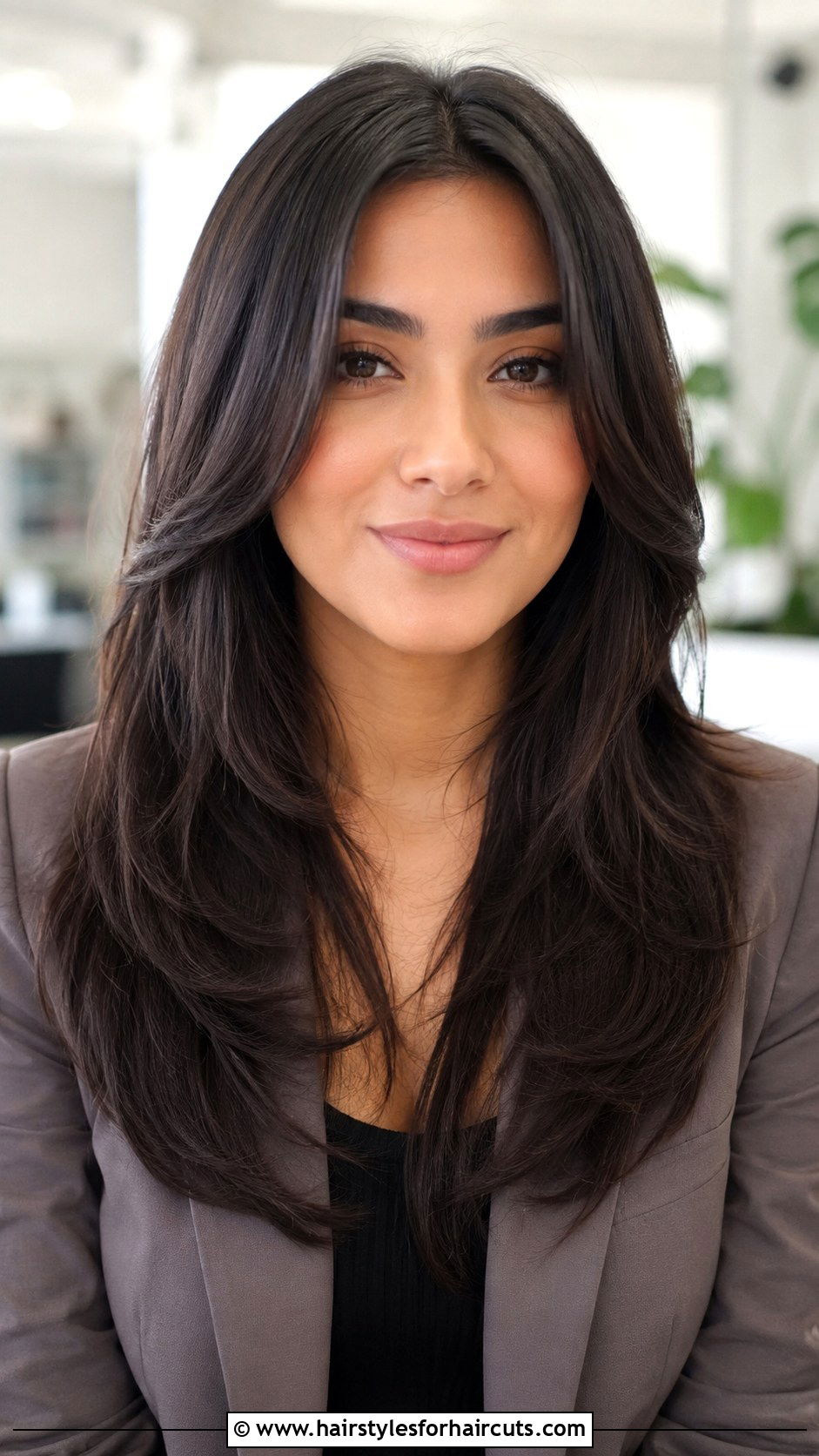 Center Part Layers Heart Haircut - 25 heart haircuts - 25 heart haircuts
