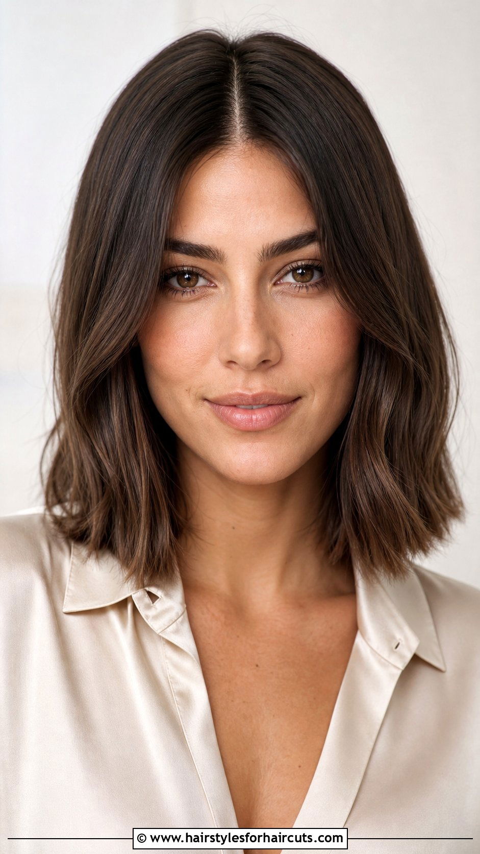 Center Part Lob - 25 shoulder length haircuts for thin wavy hair - 25 shoulder length haircuts for thin wavy hair