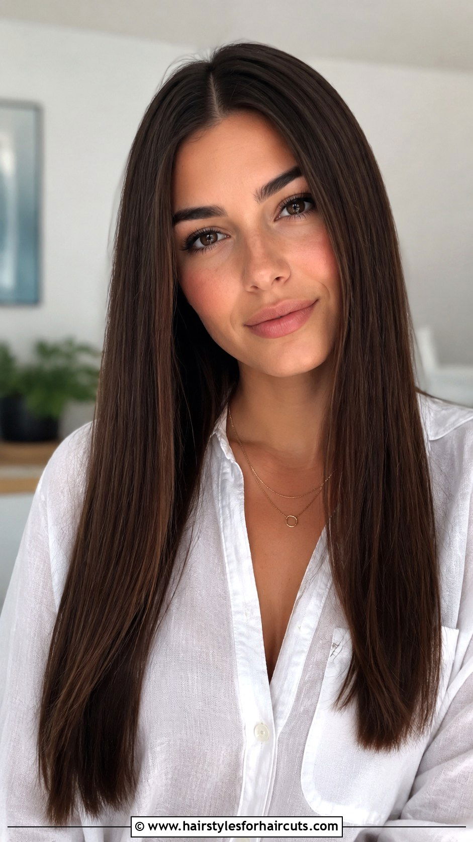 Center Part Long Hair - 25 haircuts for round faces straight hair - 25 haircuts for round faces straight hair