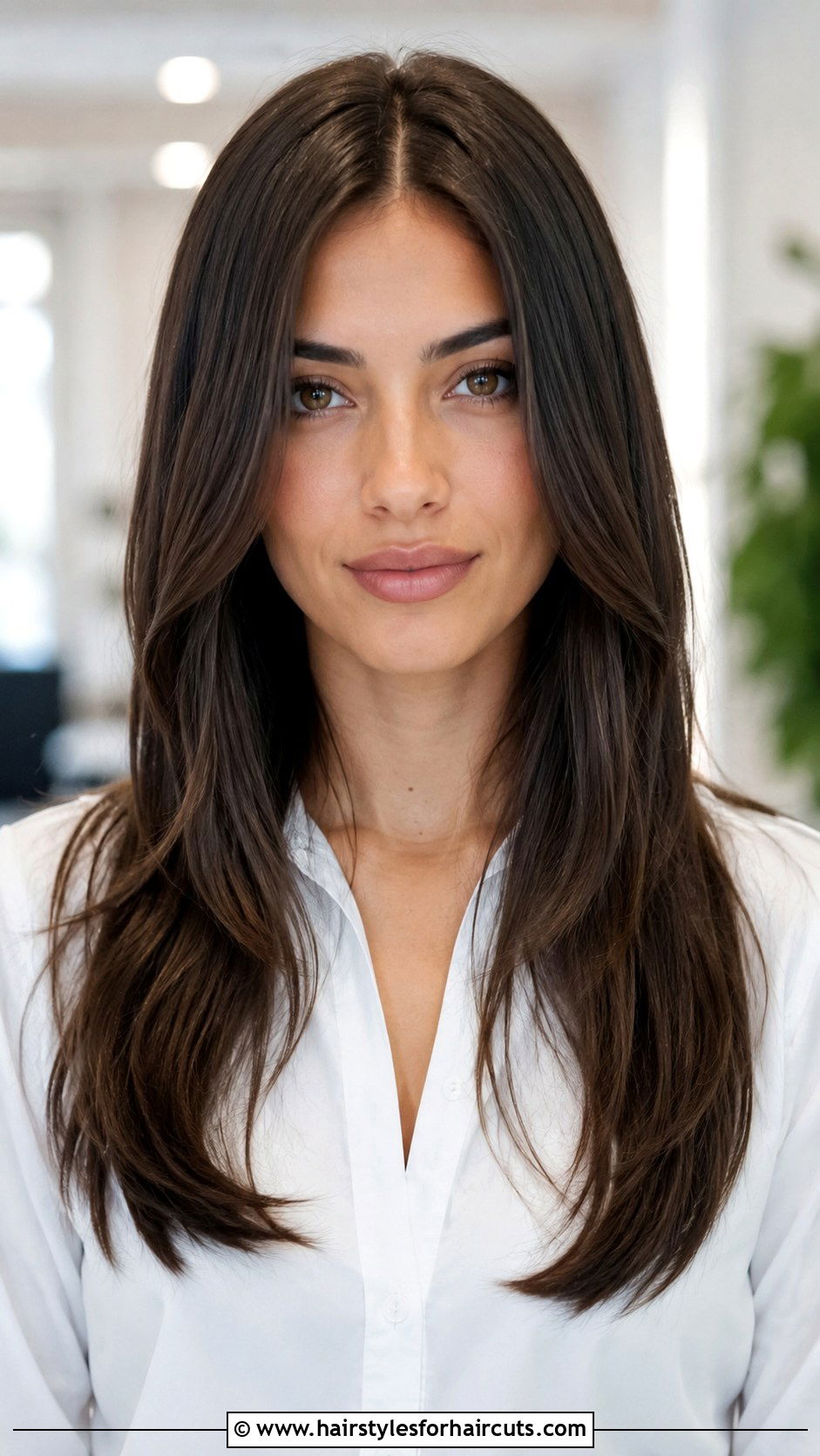 Center Part Long Haircut - 25 long hair haircuts for round faces - 25 long hair haircuts for round faces