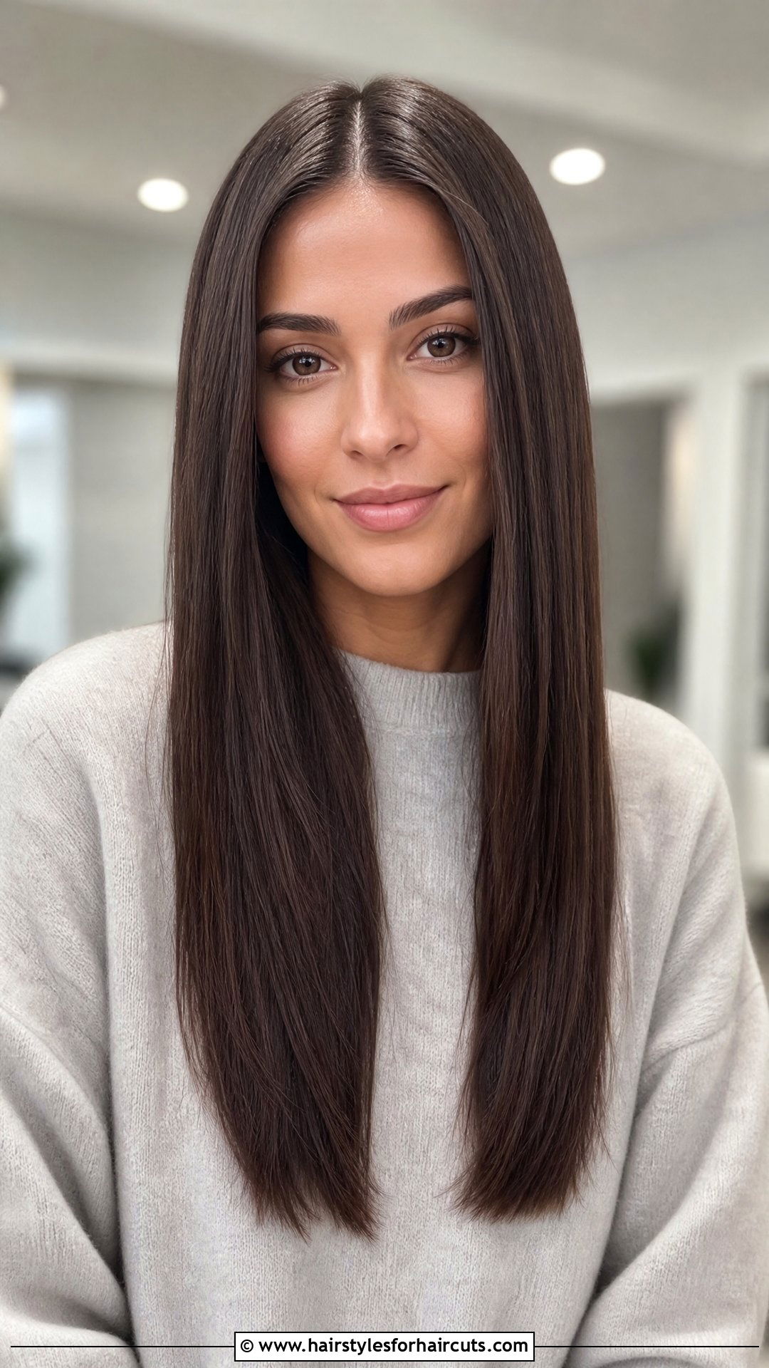 Center Part Straight Hair - 25 flat iron straight hairstyles for black hair - 25 flat iron straight hairstyles for black hair