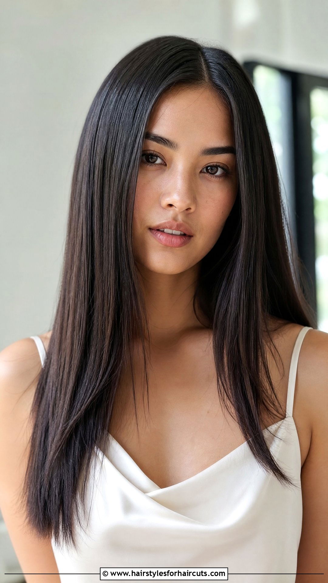Center Part Straight Long Hair - 25 hairstyles for round faces long hair - 25 hairstyles for round faces long hair