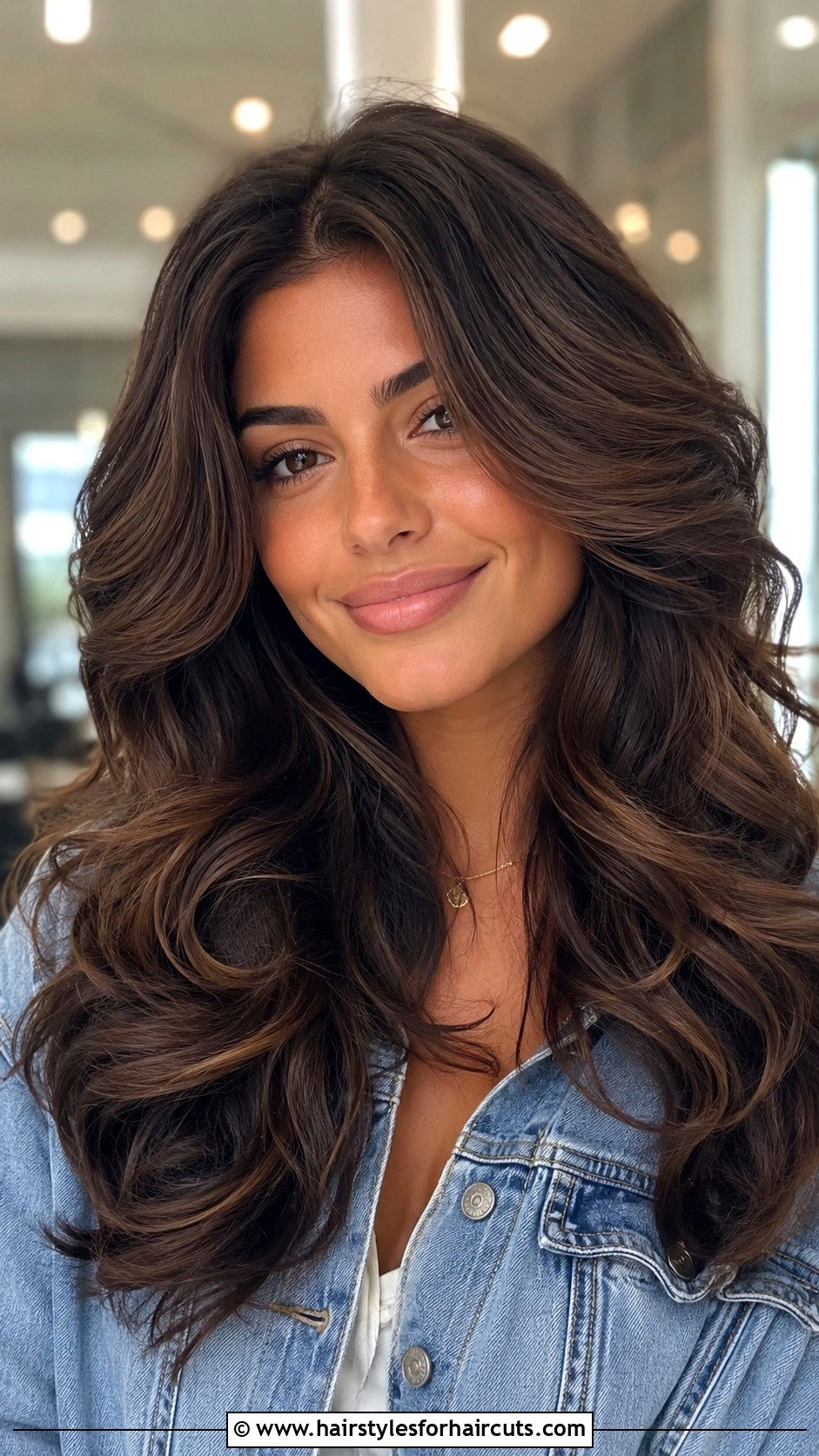 Center Part Voluminous Curls - 25 curling iron hairstyles - 25 curling iron hairstyles
