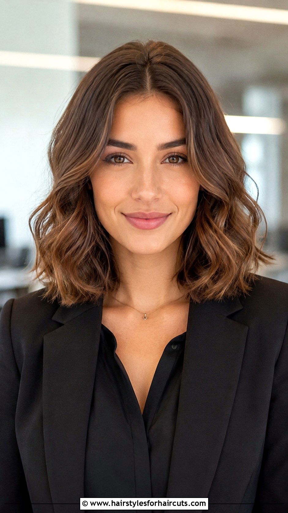 Center Part Wavy Curly Lob - 25 hairstyles for wavy curly hair - 25 hairstyles for wavy curly hair