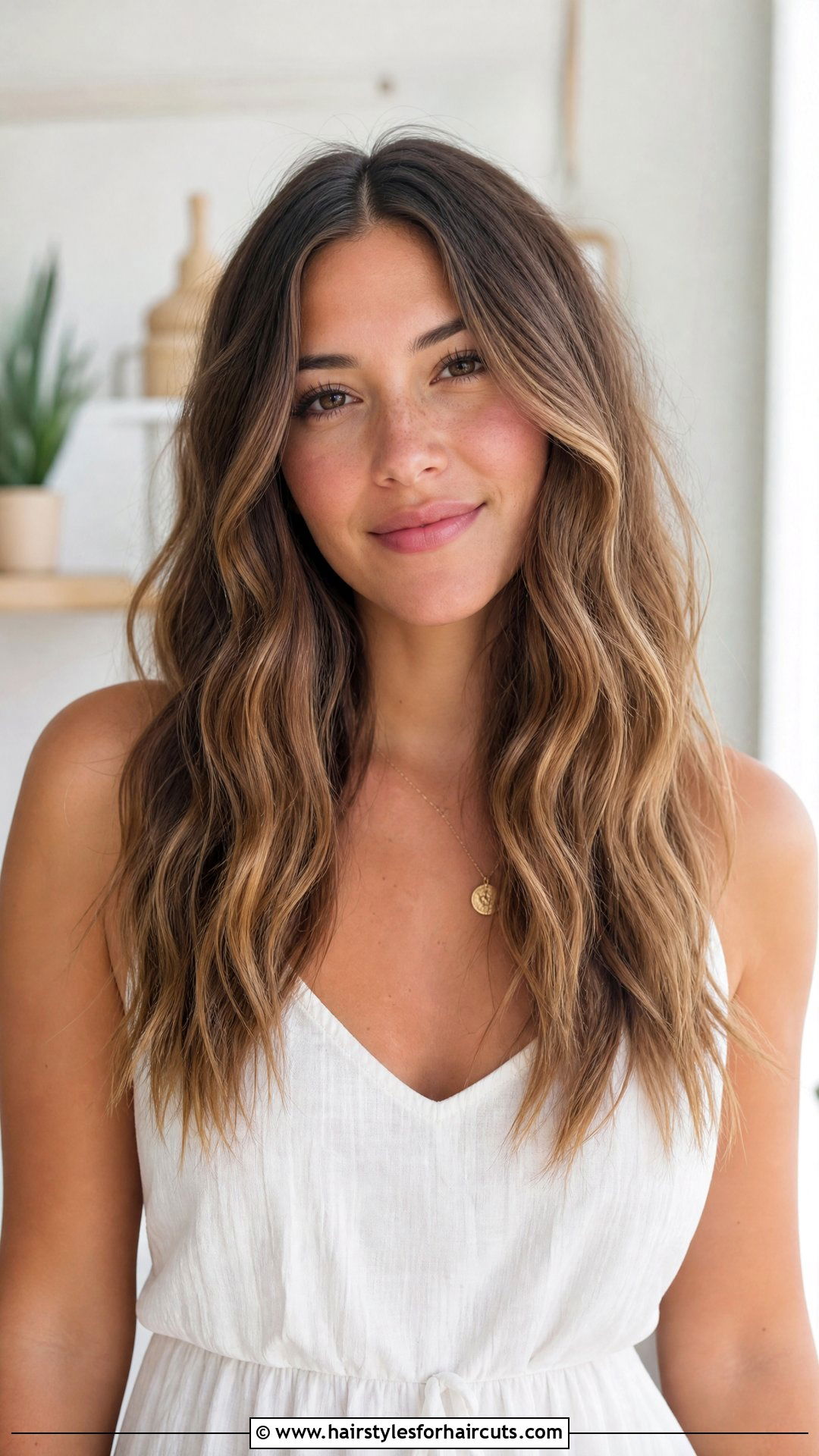 Center Part Wavy Hair - 25 taurus hairstyles - 25 taurus hairstyles