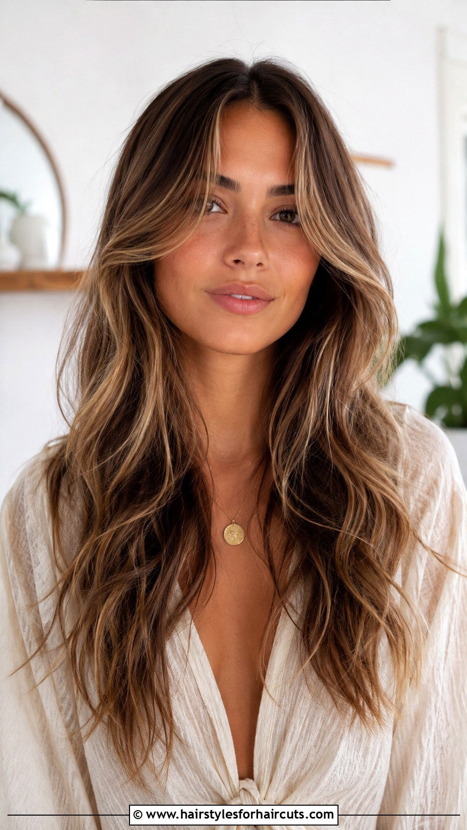 Center Parted Front Layers Long Hair - 25 front layered haircuts for long hair - 25 front layered haircuts for long hair