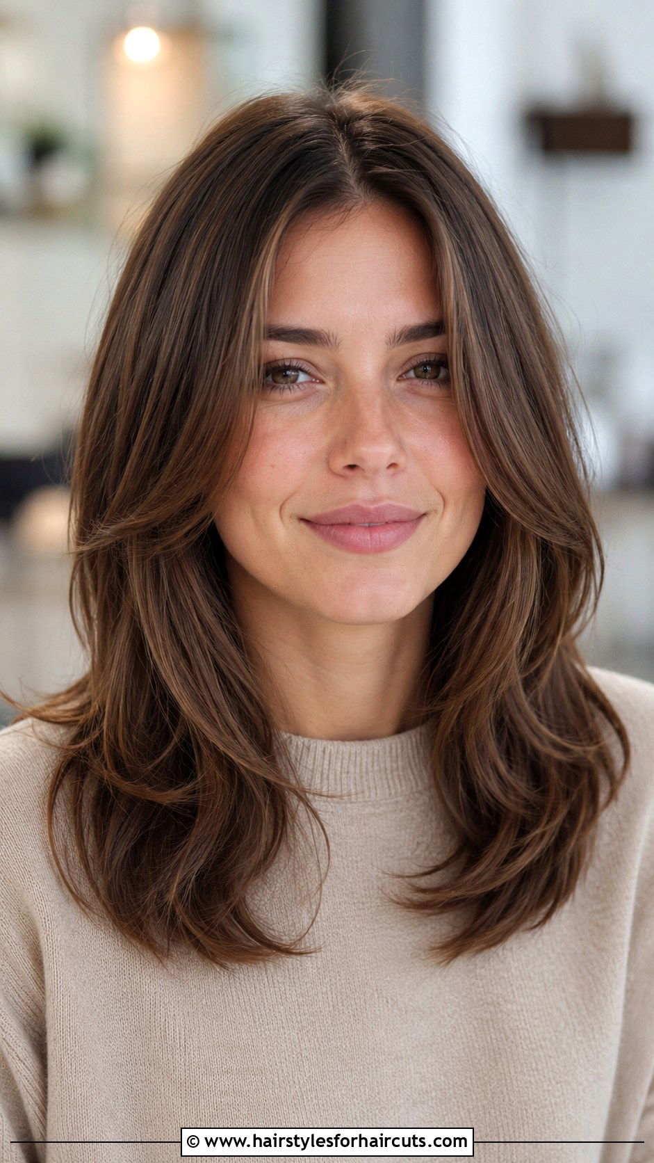 Center Parted Layered Haircut - 25 haircuts for long thin straight hair - 25 haircuts for long thin straight hair