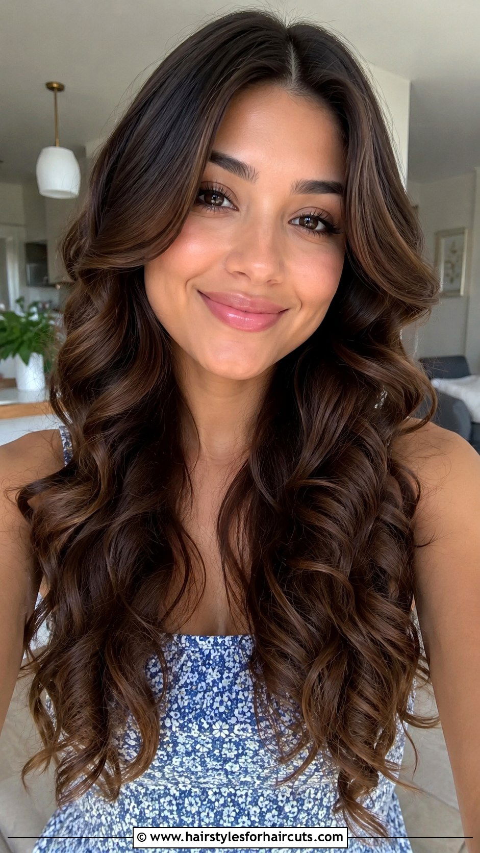 Center Parted Long Curls - 25 curly hair round face hairstyles - 25 curly hair round face hairstyles