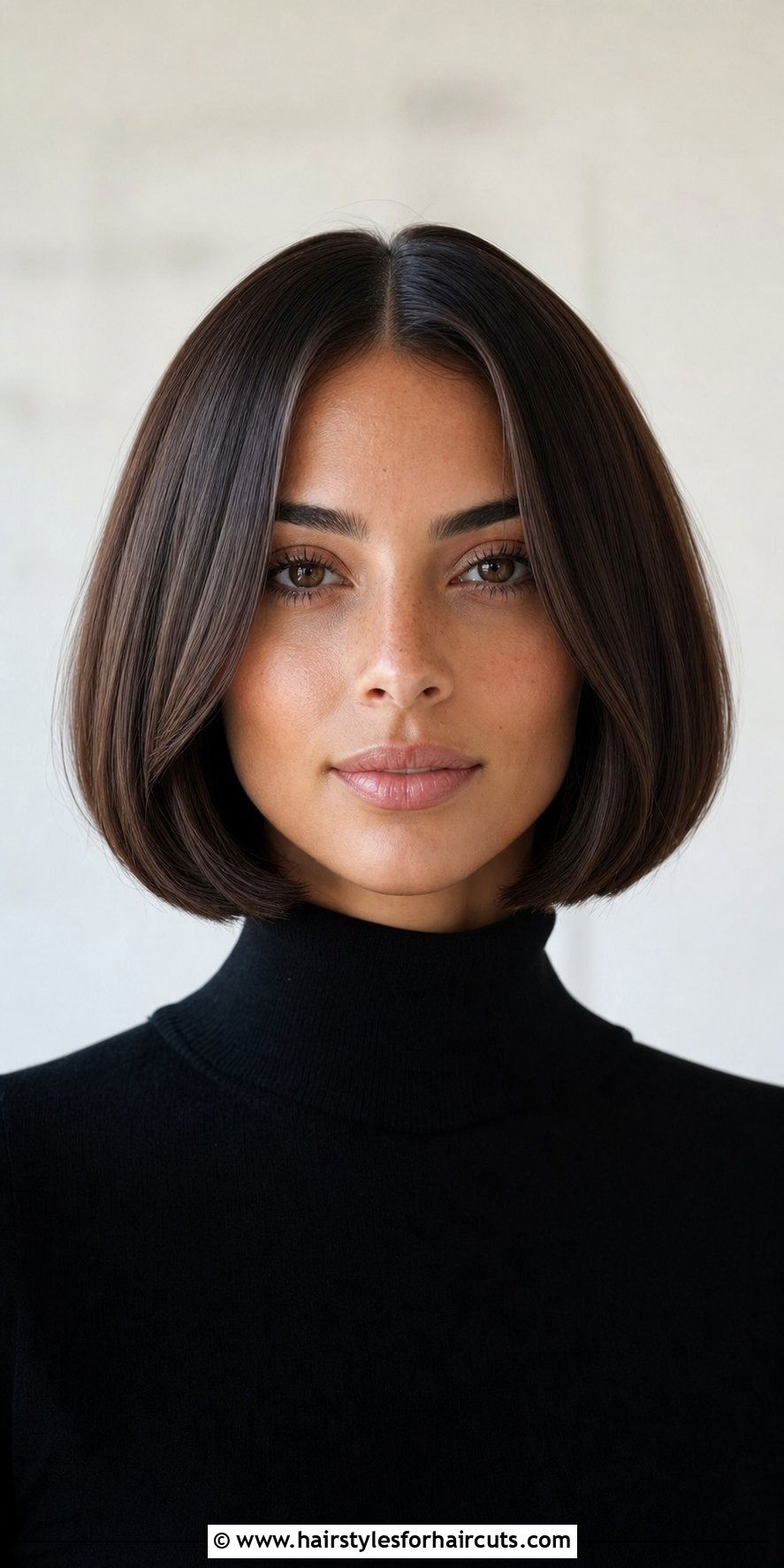 Center Parted Rounded Bob - 25 rounded bob haircuts for fine hair - 25 rounded bob haircuts for fine hair