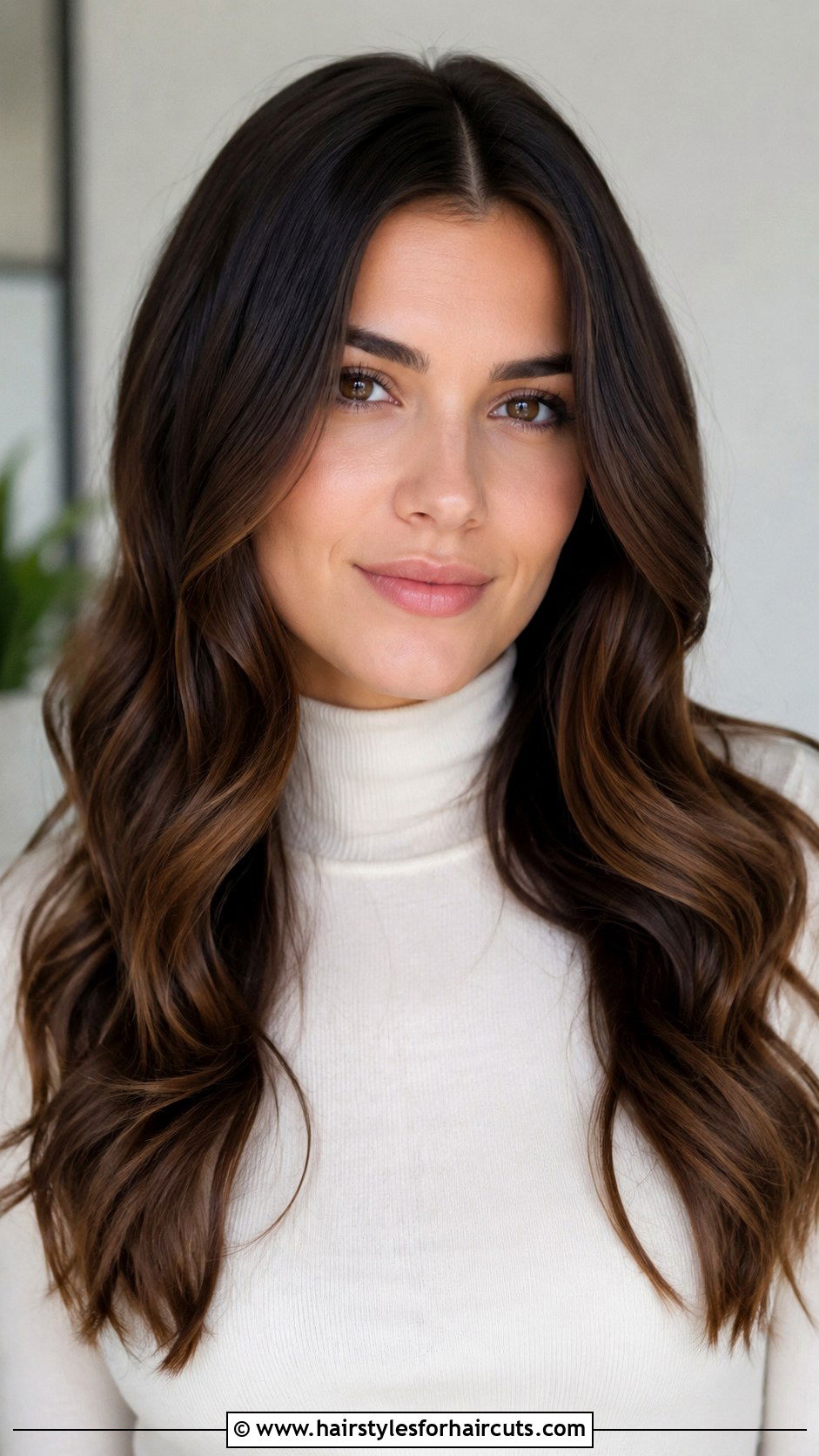 Center Parted Wavy Open Hair - 25 easy open hair hairstyles - 25 easy open hair hairstyles
