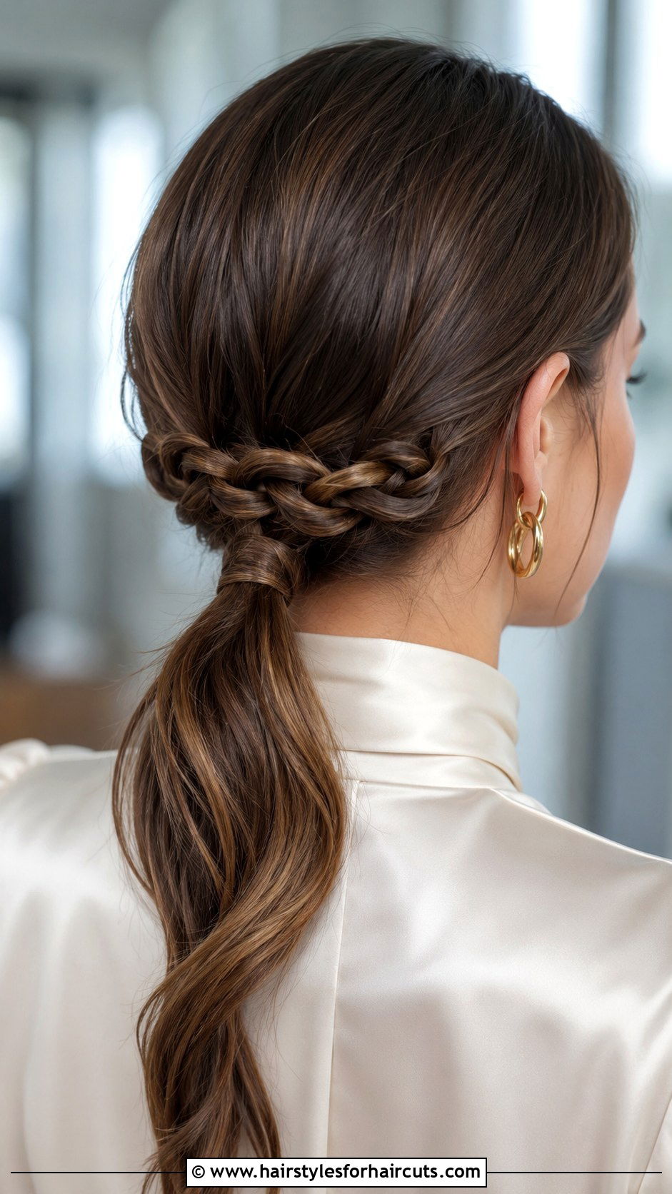 Chain Braid Low Ponytail - 25 braids hairstyles for straight hair - 25 braids hairstyles for straight hair