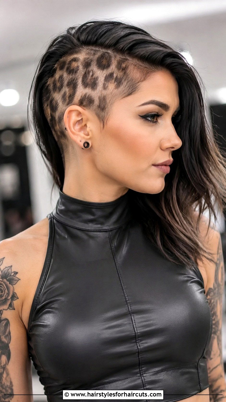 Cheetah Print Undercut - 25 cat hairstyles for human hair - 25 cat hairstyles for human hair