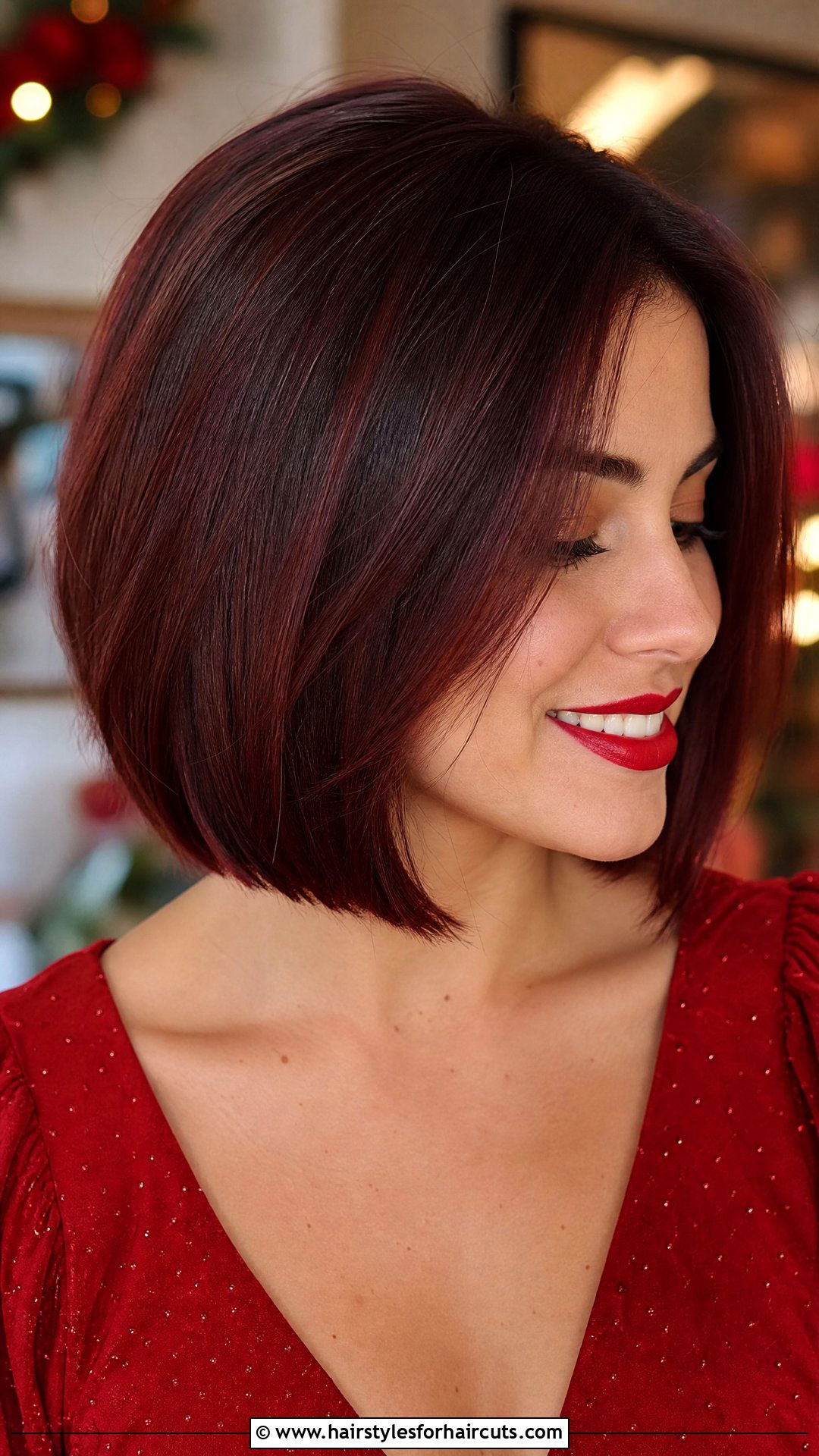 Cherry Cola Brown Bob Haircut - 25 chinese new year haircuts - 25 chinese new year haircuts