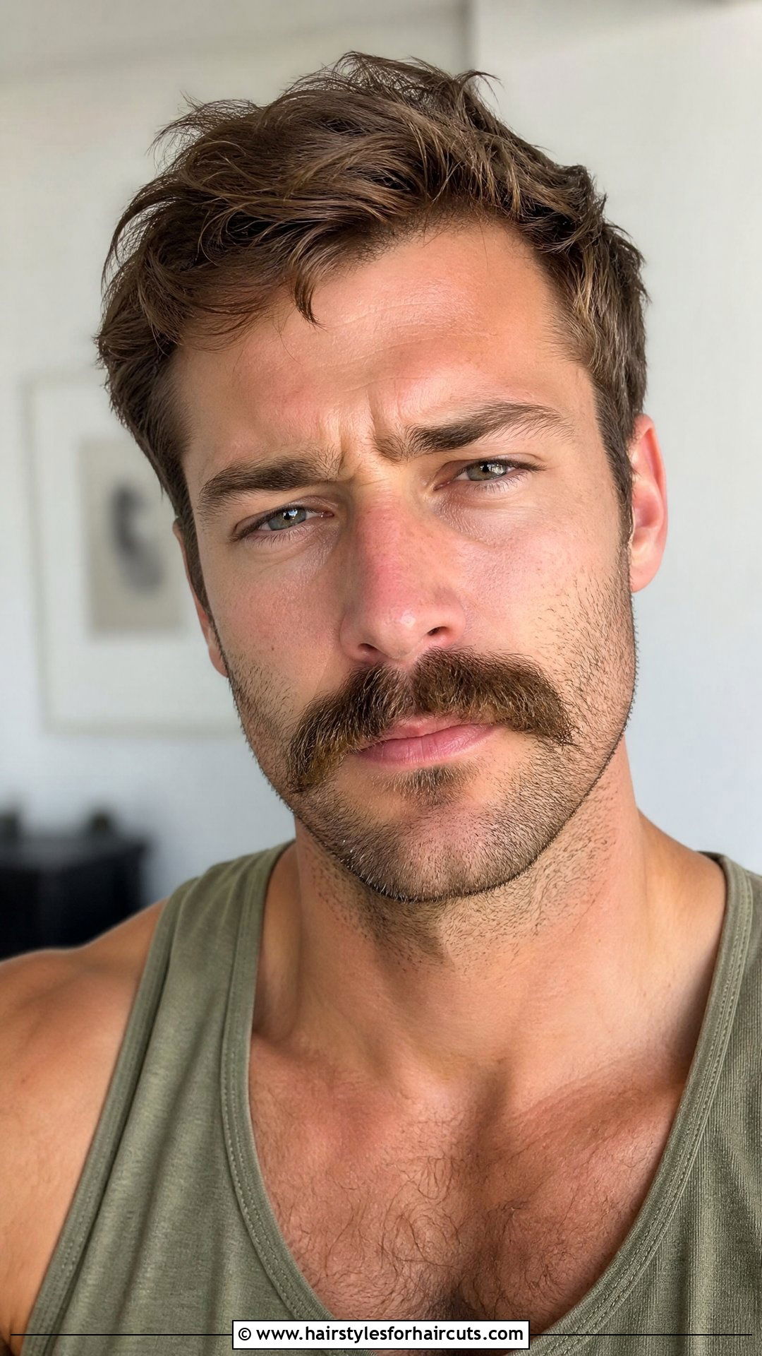 Chevron Mustache And Stubble - 25 funny facial hairstyles - 25 funny facial hairstyles