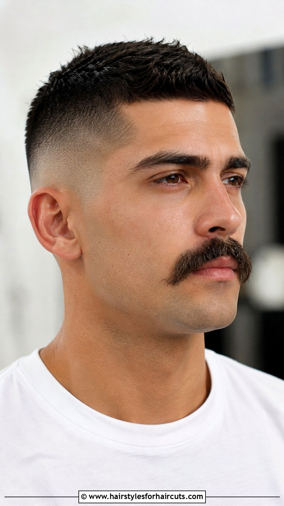 Chevron Mustache With Fade - 25 japanese facial hairstyles - 25 japanese facial hairstyles