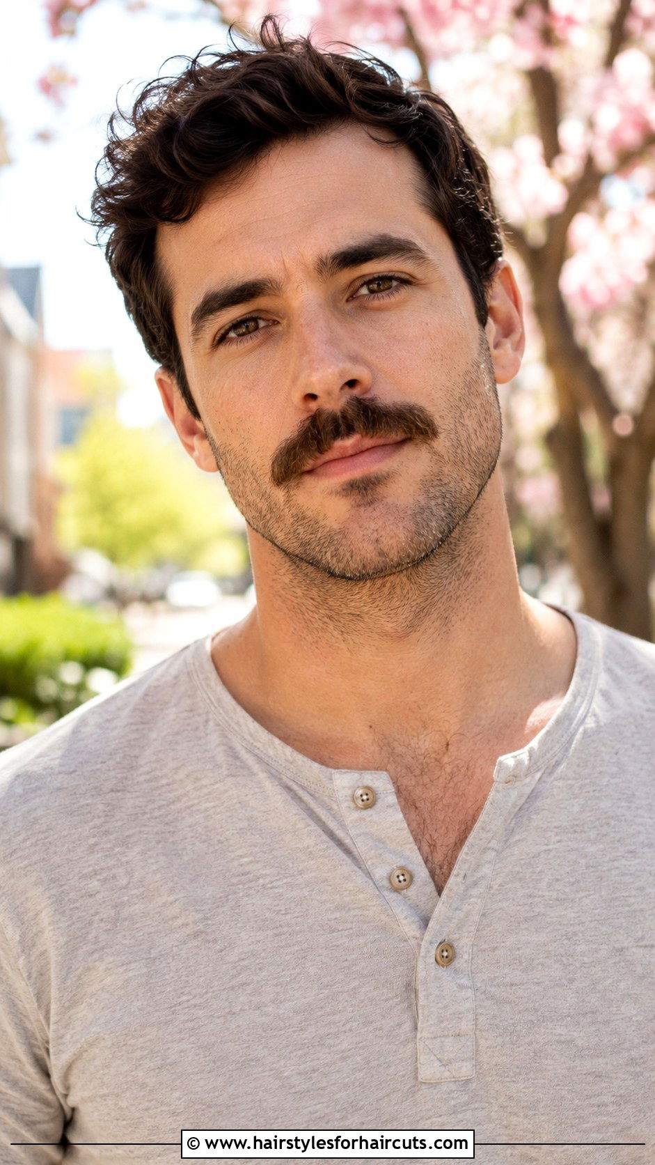 Chevron Mustache With Stubble - 25 70s facial hairstyles - 25 70s facial hairstyles