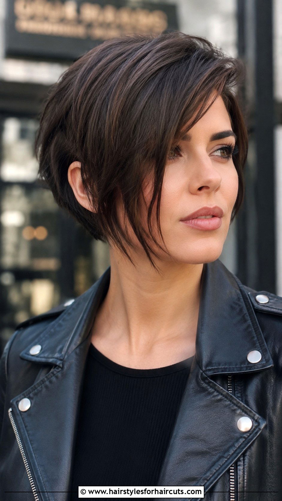 Chin Length Asymmetrical Bob - 25 chin length hairstyles - 25 chin length hairstyles