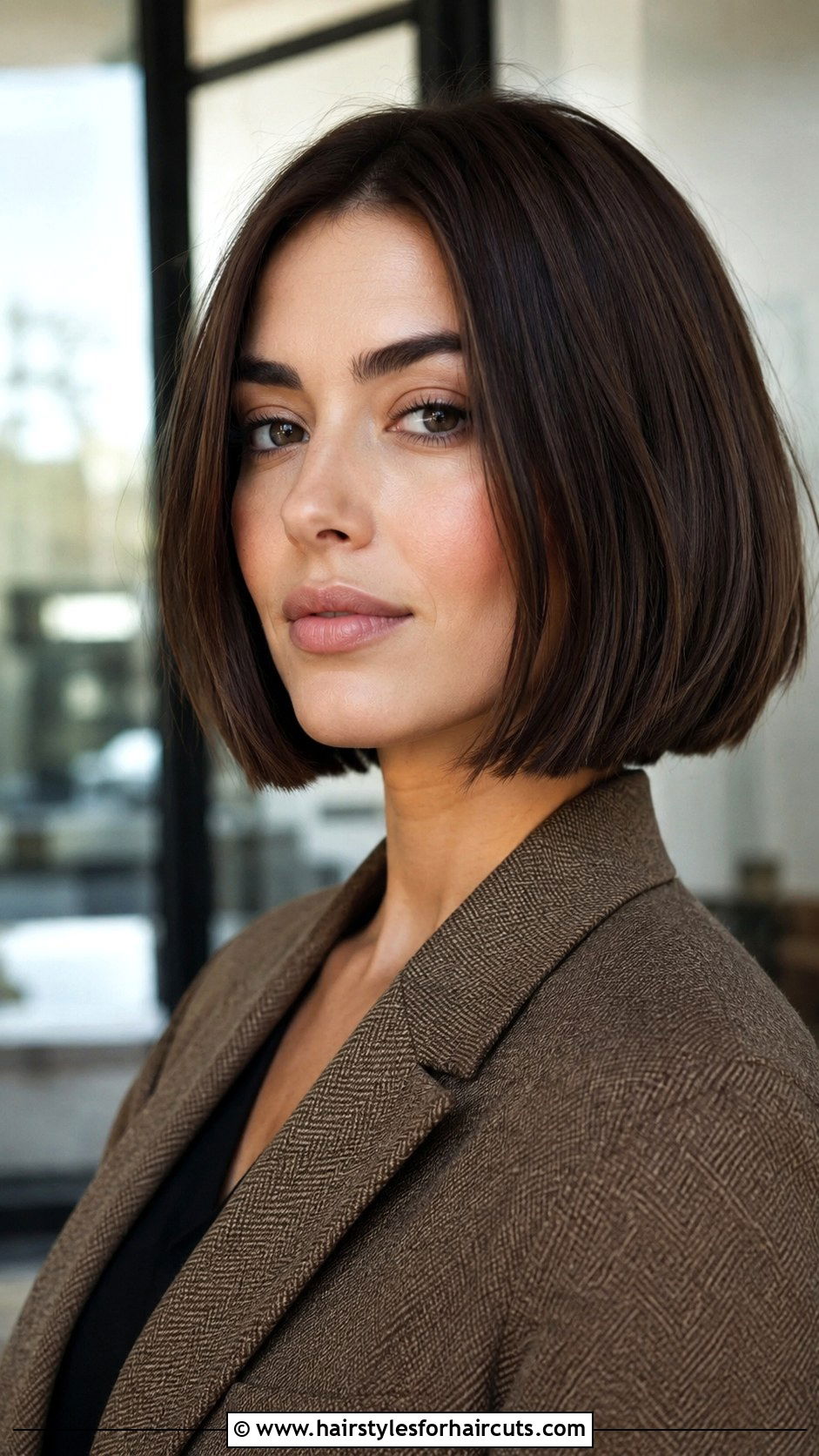 Chin Length Blunt Bob - 25 short hairstyles for thinning hair women - 25 short hairstyles for thinning hair women