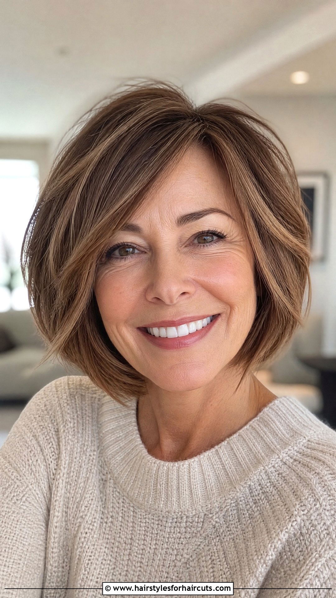 Chin Length Bob With Layers - 25 hairstyles for older women with thinning hair - 25 hairstyles for older women with thinning hair