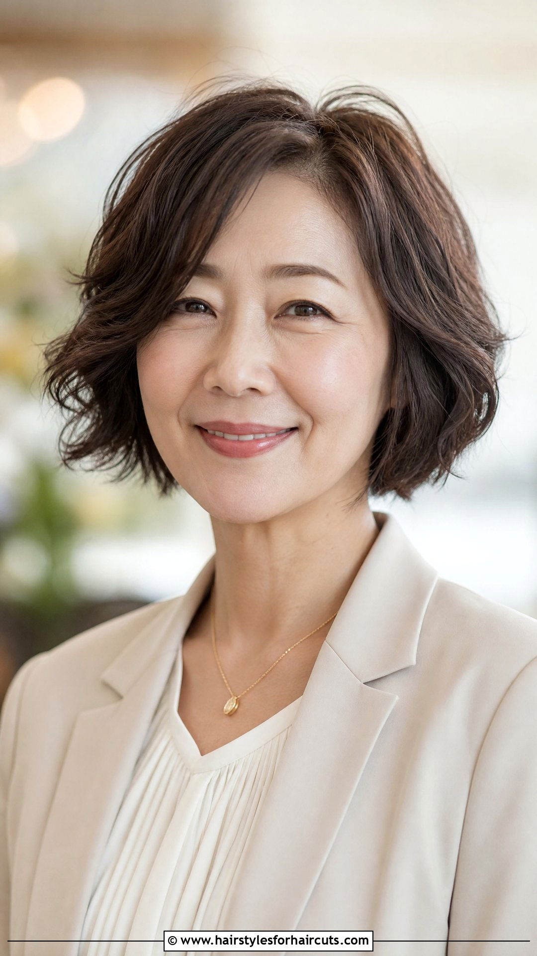 Chin Length Bob with Subtle Layers - 25 grey hair hairstyles for older asian woman - 25 grey hair hairstyles for older asian woman