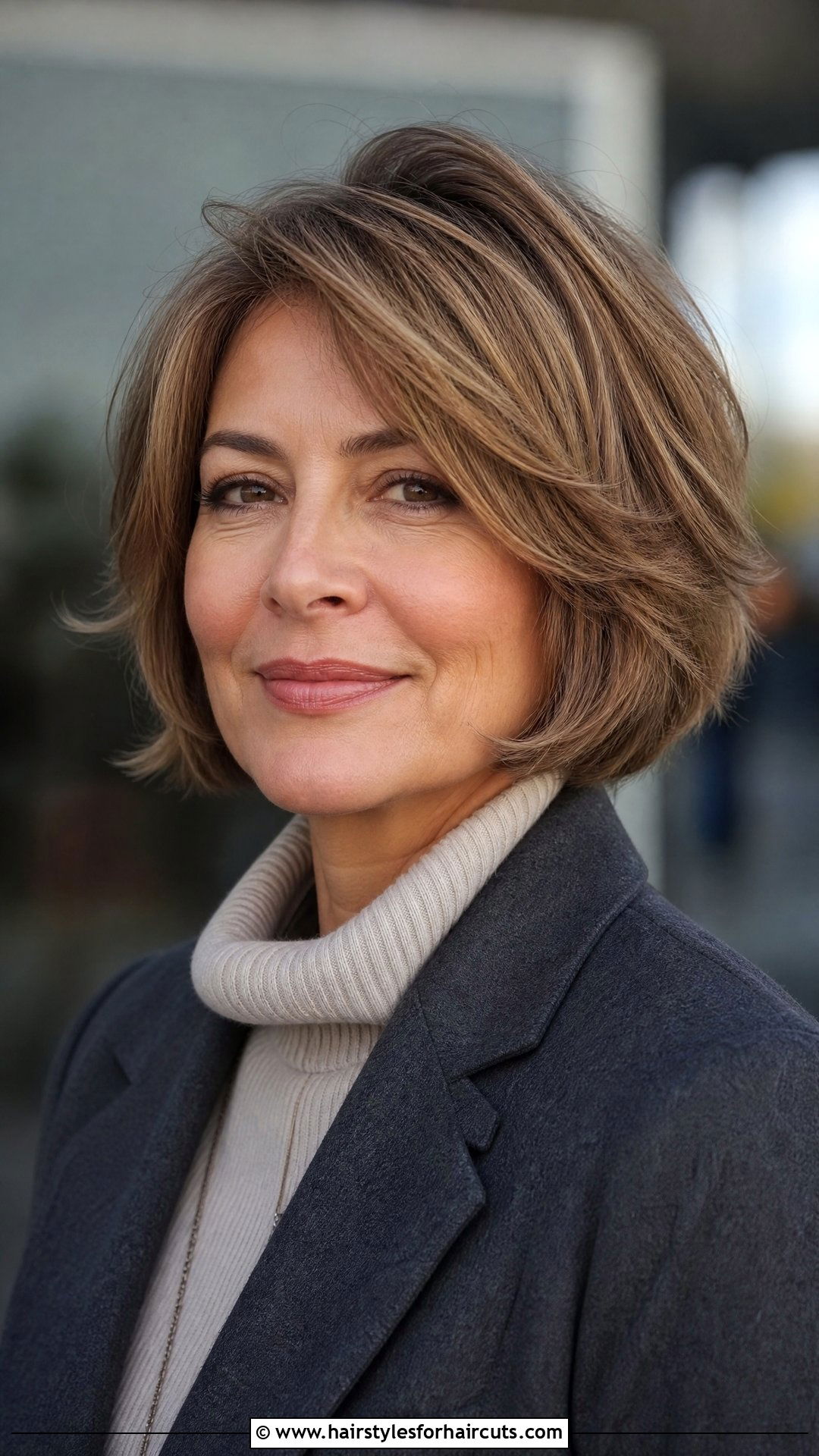 Chin Length Layered Cut - 25 hairstyles for over 50 women - 25 hairstyles for over 50 women
