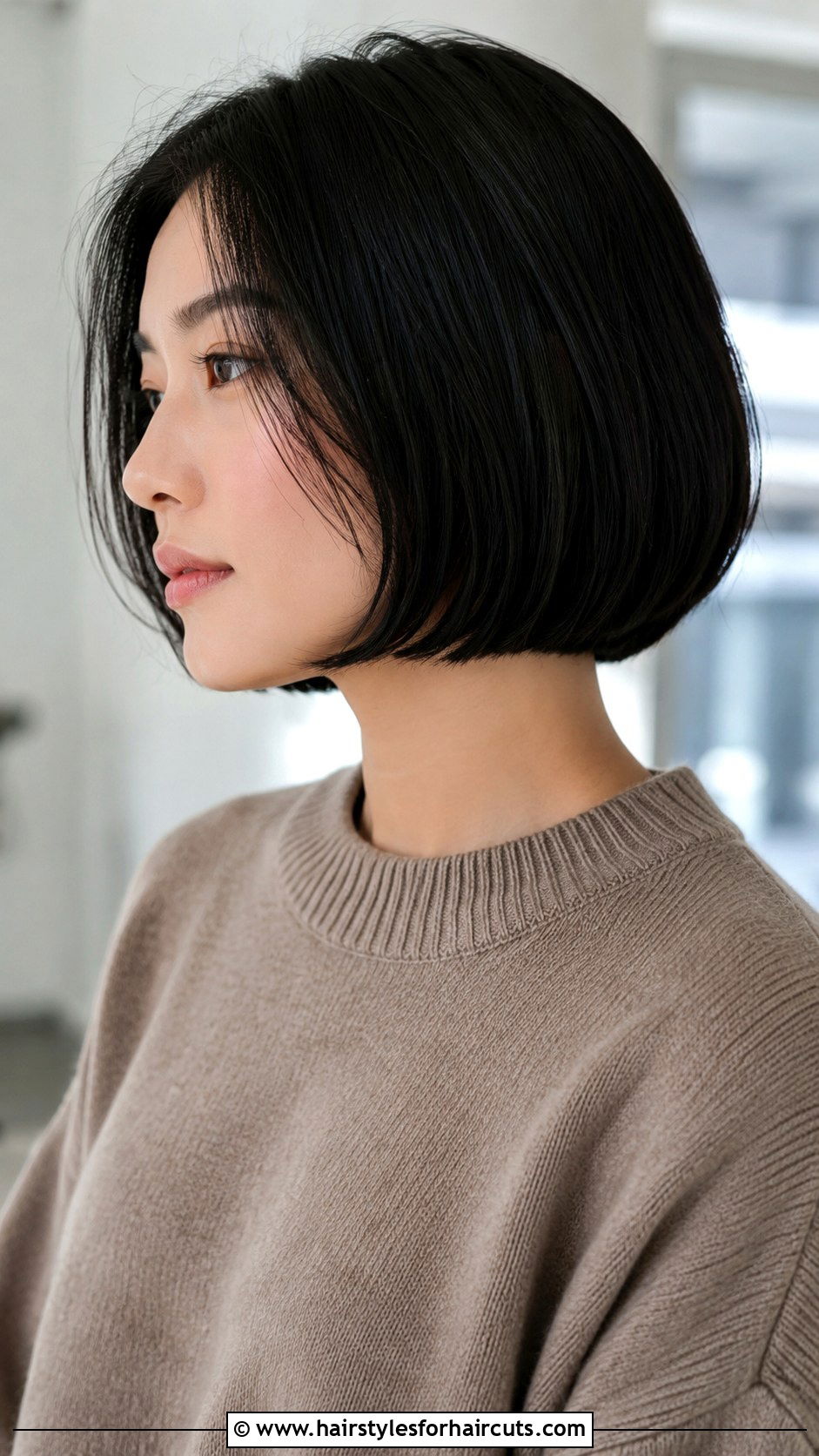 Chin Length Line Haircut - 25 line haircuts - 25 line haircuts