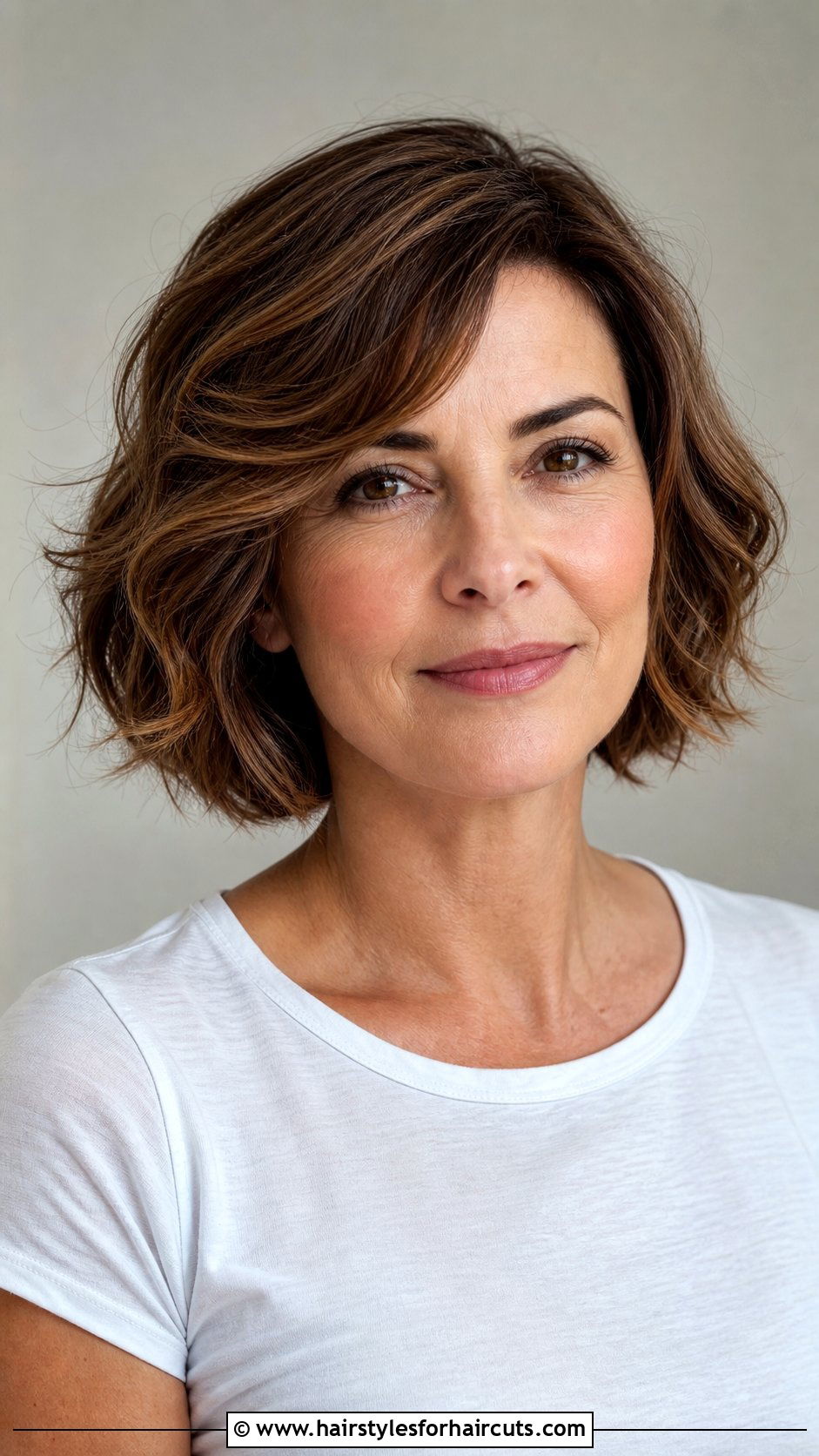Chin Length Wavy Bob - 25 hairstyles for thick wavy hair over 50 - 25 hairstyles for thick wavy hair over 50