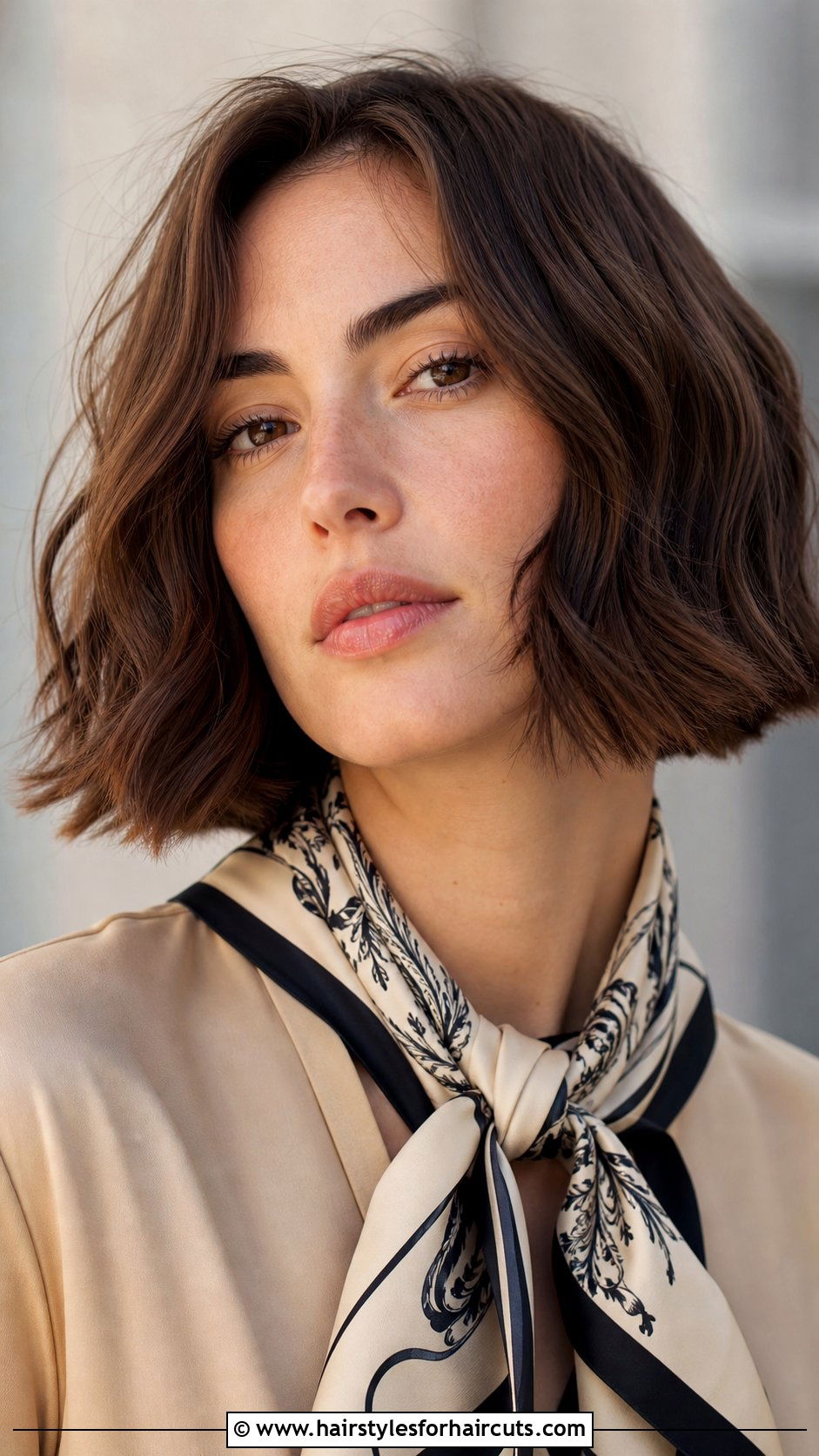 Chin Length Wavy Bob - 25 hairstyles for thin wavy hair over 50 - 25 hairstyles for thin wavy hair over 50