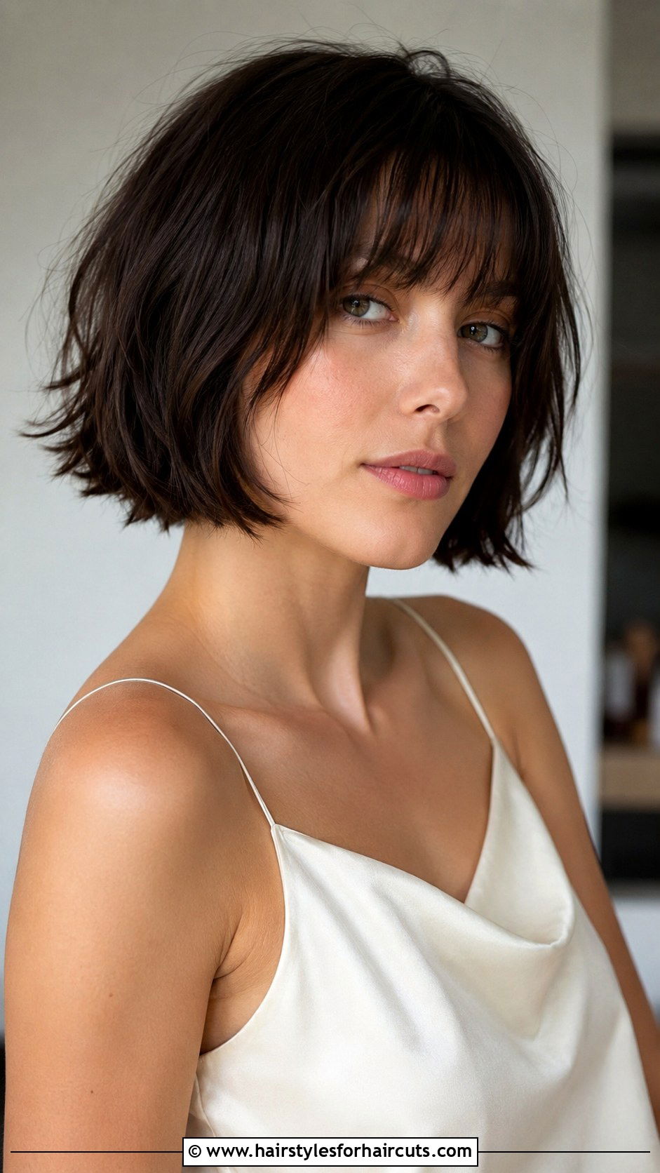 Choppy Blunt Bob With Bangs - 25 choppy hairstyles for thick hair - 25 choppy hairstyles for thick hair