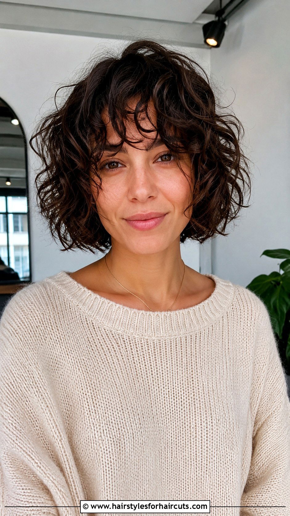 Choppy Curly Bob - 25 baddie hairstyles for short curly hair - 25 baddie hairstyles for short curly hair