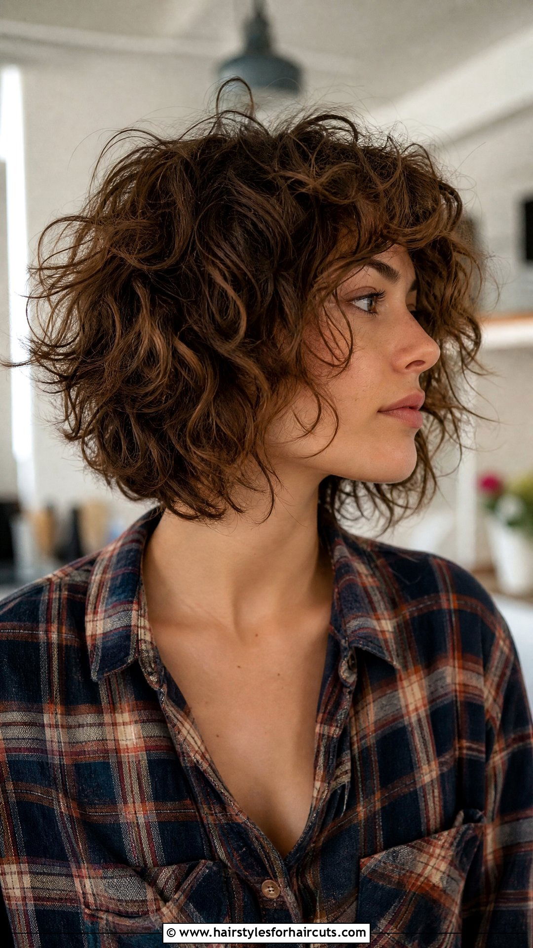 Choppy Curly Lob - 25 edgy haircuts for curly hair - 25 edgy haircuts for curly hair