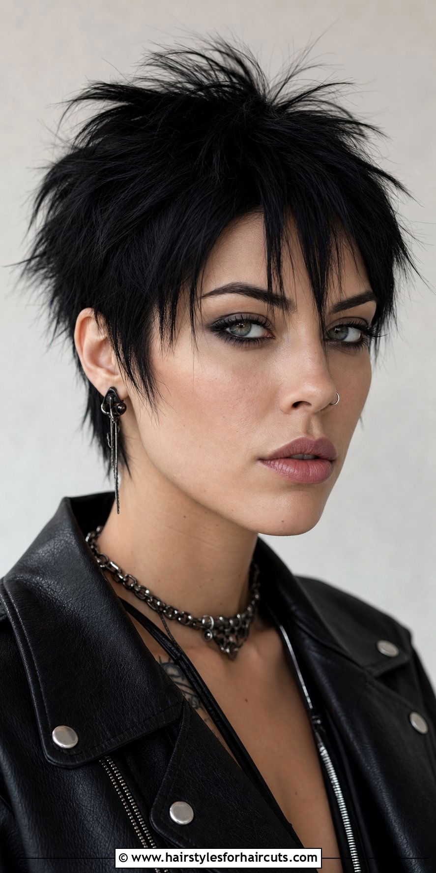Choppy Goth Pixie Cut - 25 goth hairstyles for short hair - 25 goth hairstyles for short hair