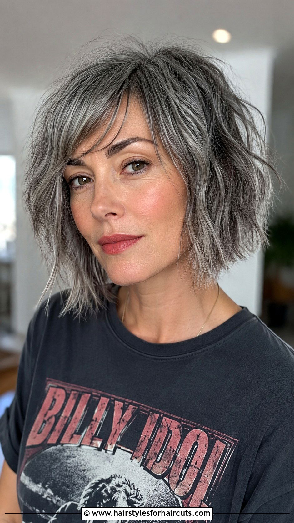 Choppy Grey Bob - 25 bob hairstyles grey hair - 25 bob hairstyles grey hair