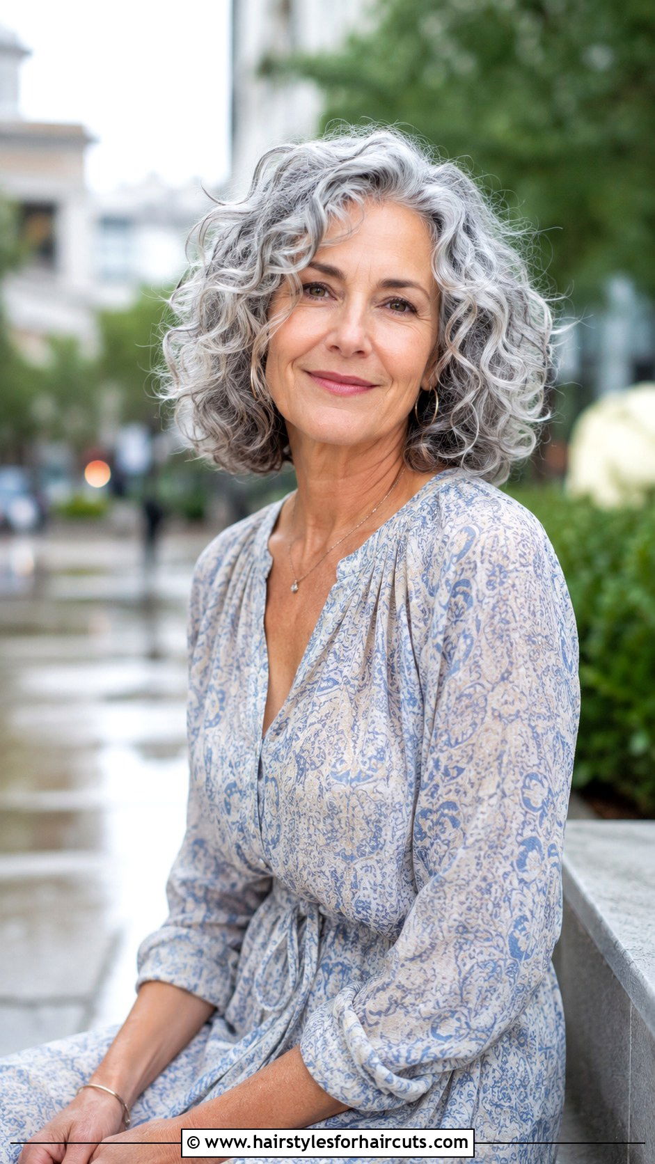 Choppy Layered Curly Lob - 25 choppy short curly hairstyles for grey hair - 25 choppy short curly hairstyles for grey hair
